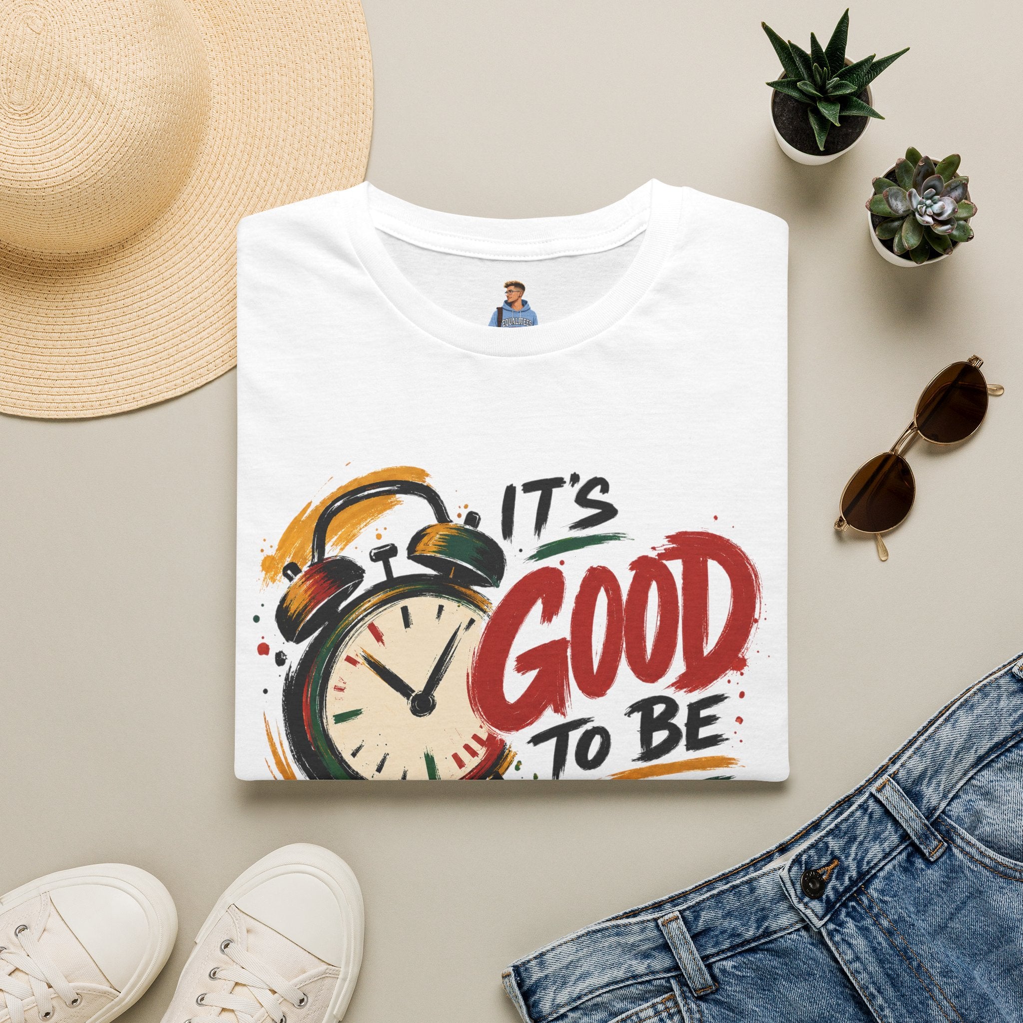 T-Shirt — "It's Good To Be Woke" Graphic Tee (Alarm Clock Design)