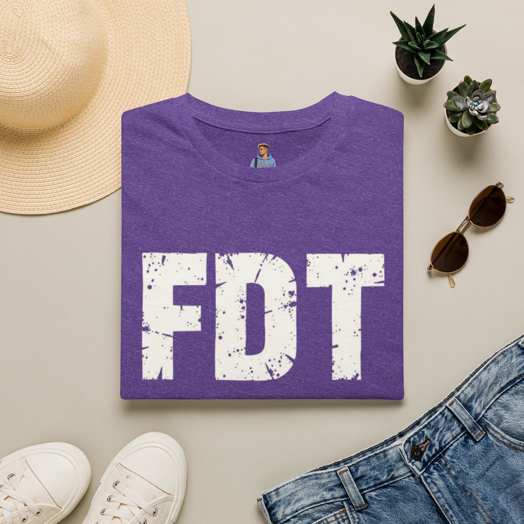 FDT Political Protest Distressed Graphic T-Shirt