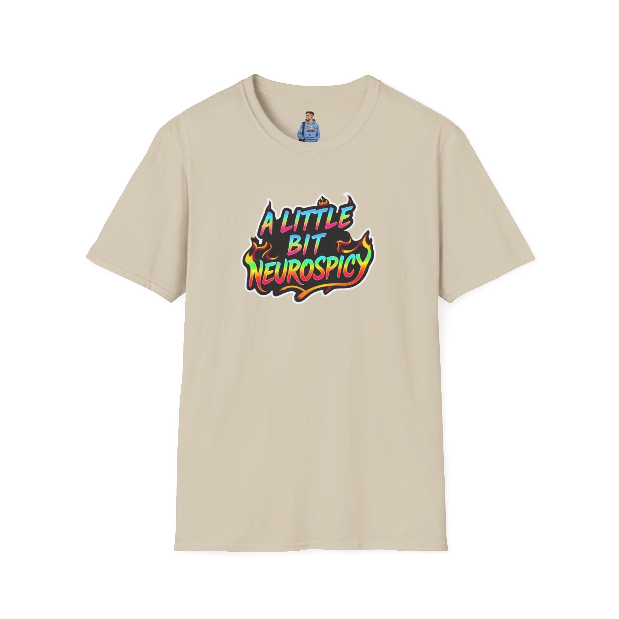 A Little Bit Neurospicy Unisex Softstyle T-Shirt - Fun & Quirky Graphic Tee for Neurodivergent Awareness