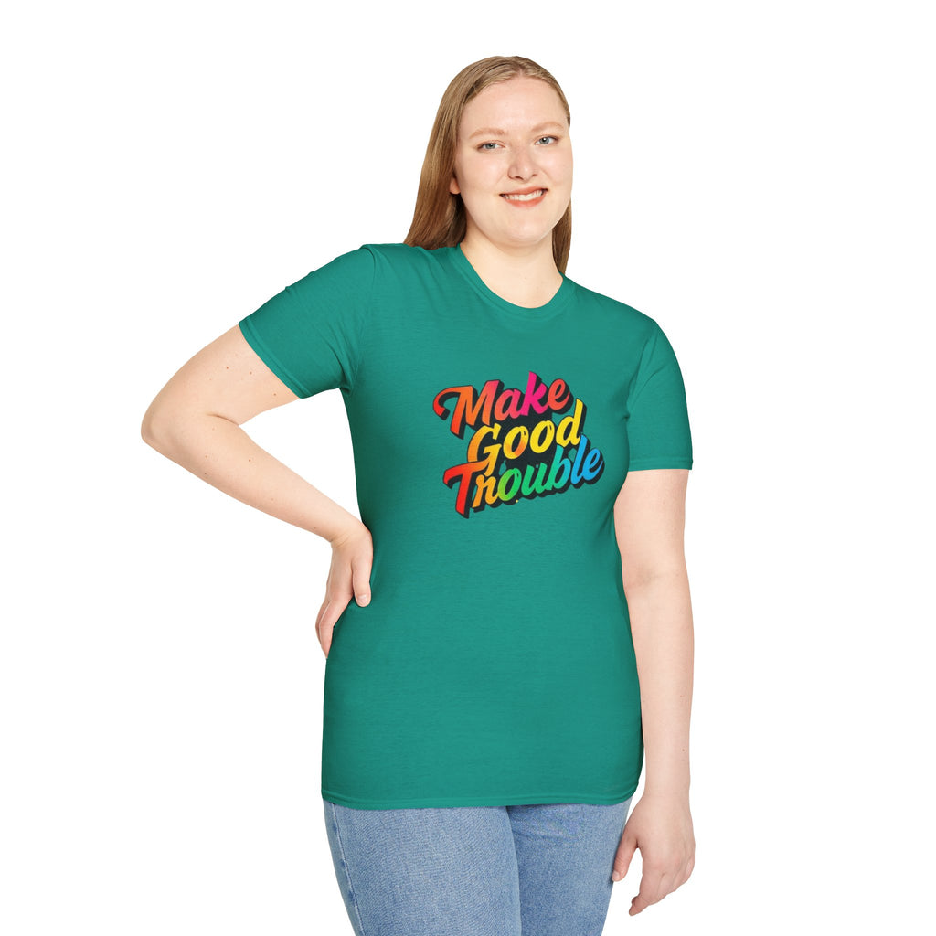 Make Good Trouble' Rainbow T-Shirt