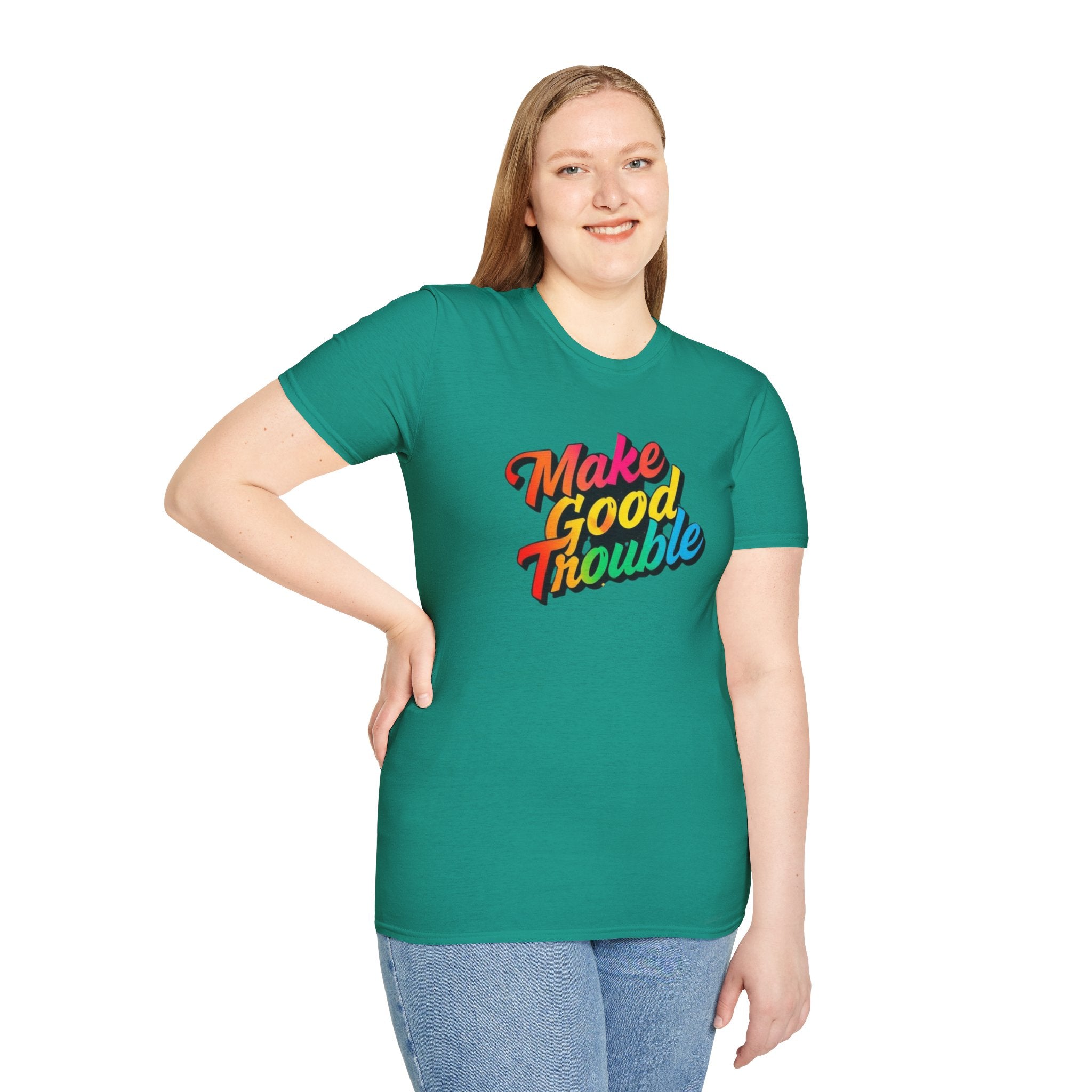 Make Good Trouble' Rainbow T-Shirt