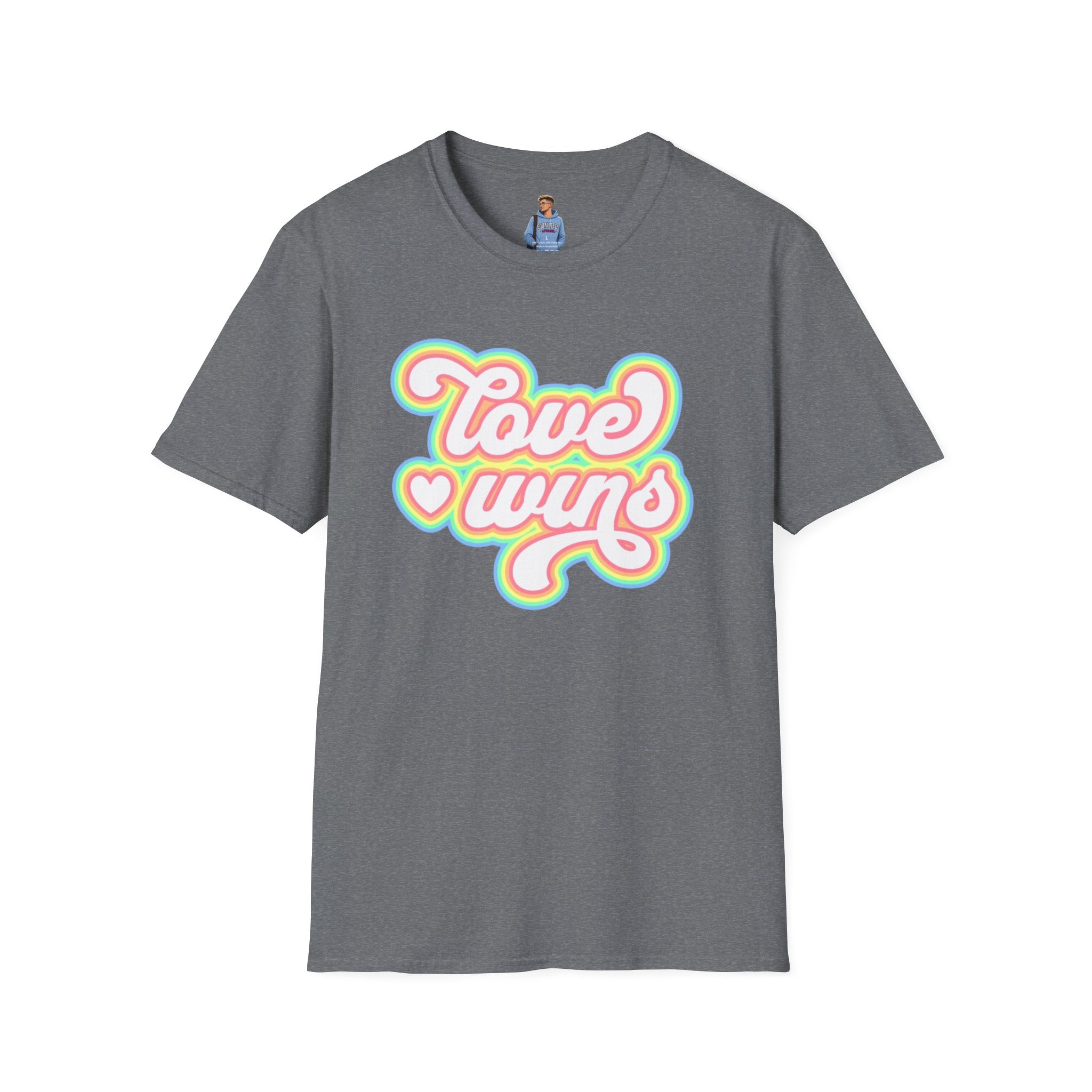 Love Wins Unisex Softstyle T-Shirt - Positive Vibes for Pride and Everyday Wear