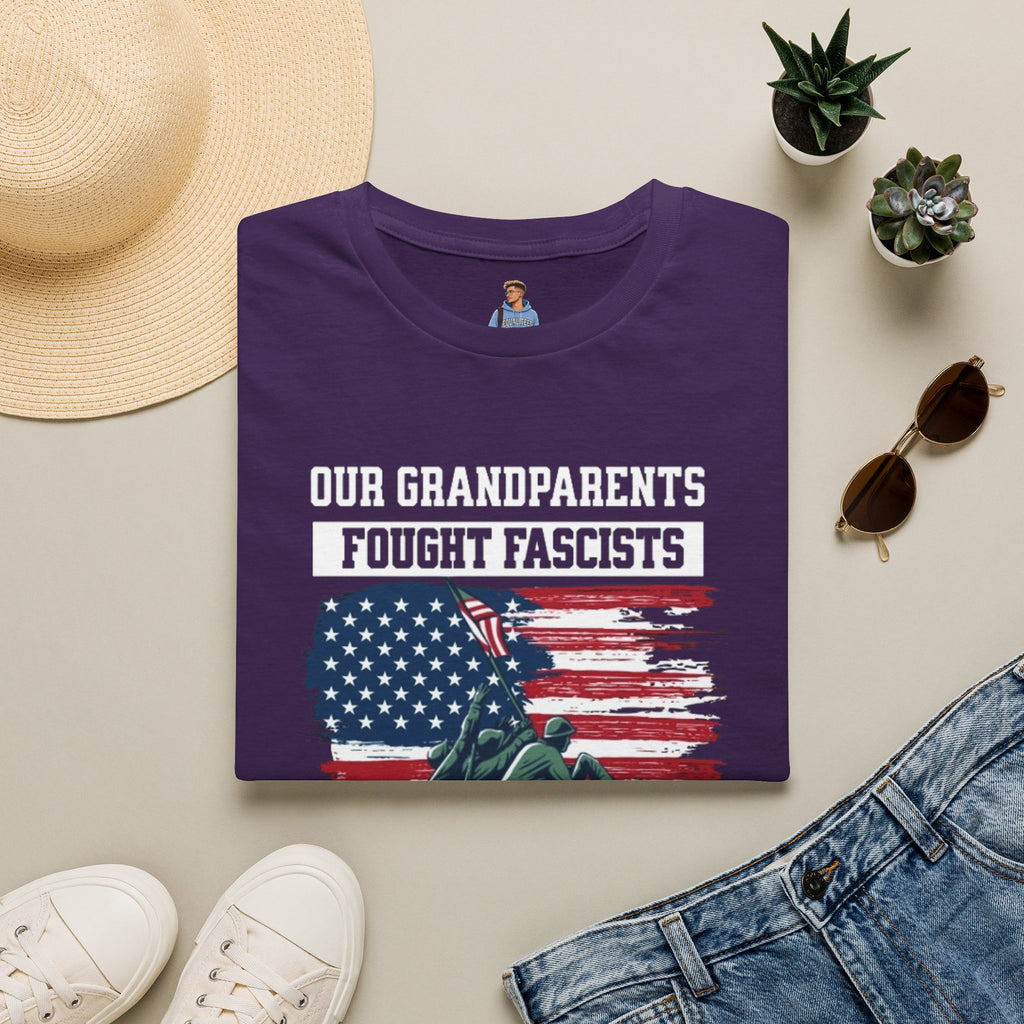 Unisex Softstyle T-Shirt: 'Our Grandparents Fought Fascists' Patriotic Tee
