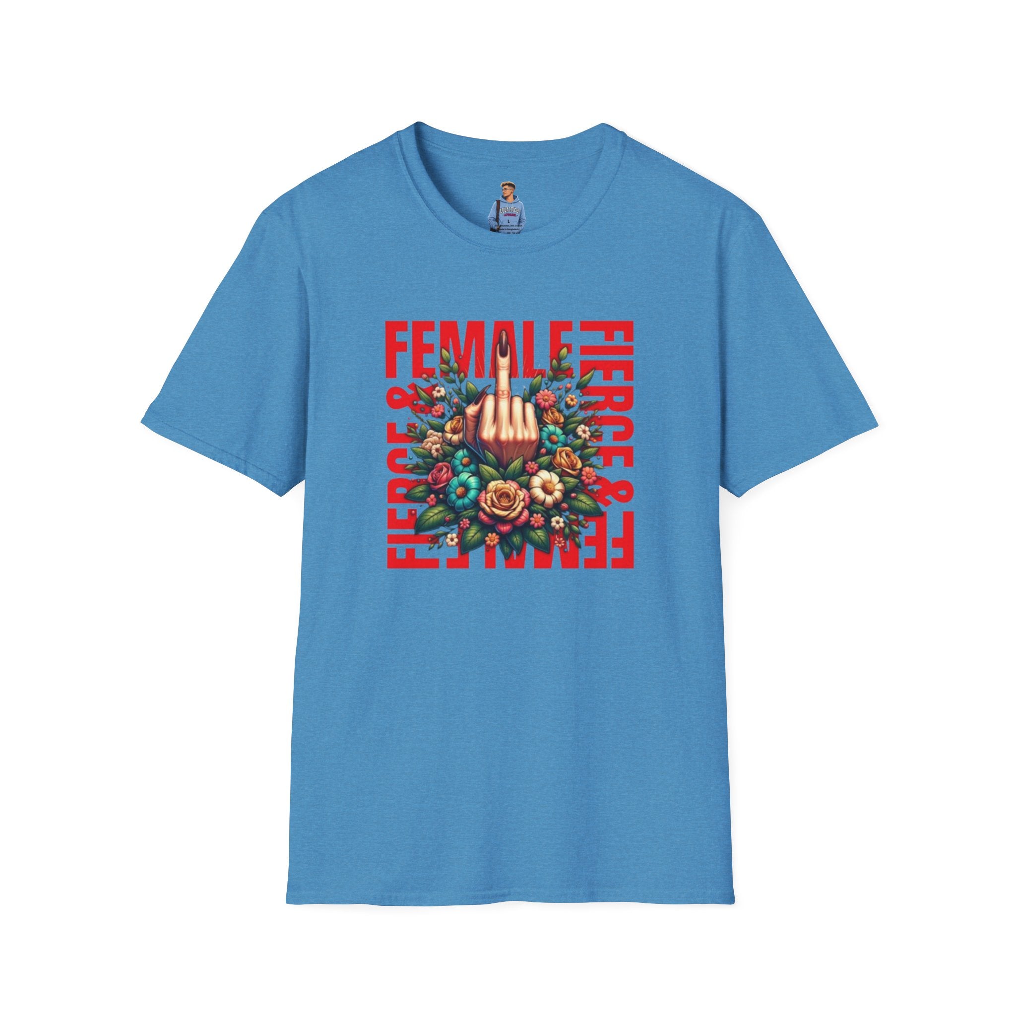 Fierce Female Unisex T-Shirt - Softstyle Floral Graphic Tee