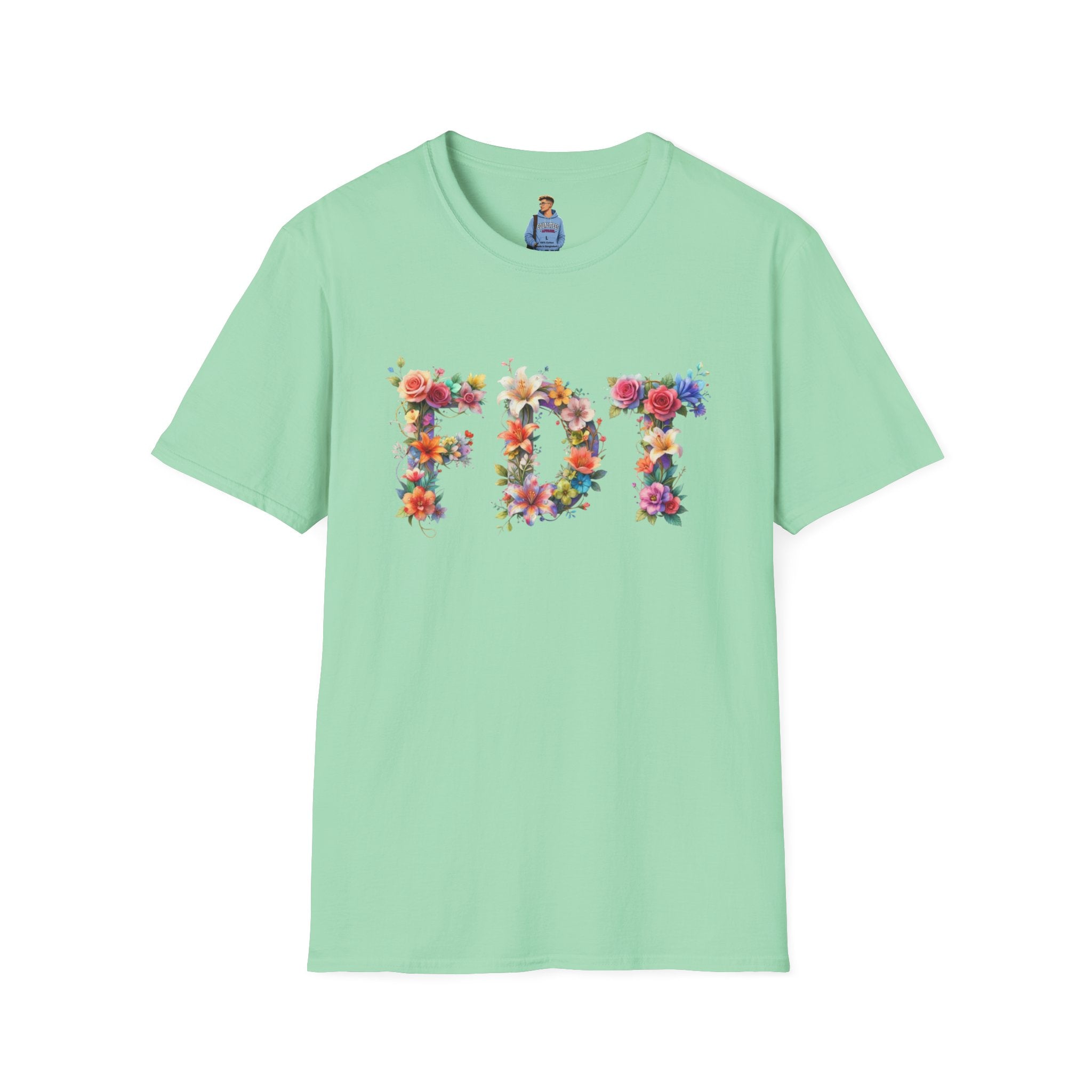 FDT Bold Floral Typography T-Shirt