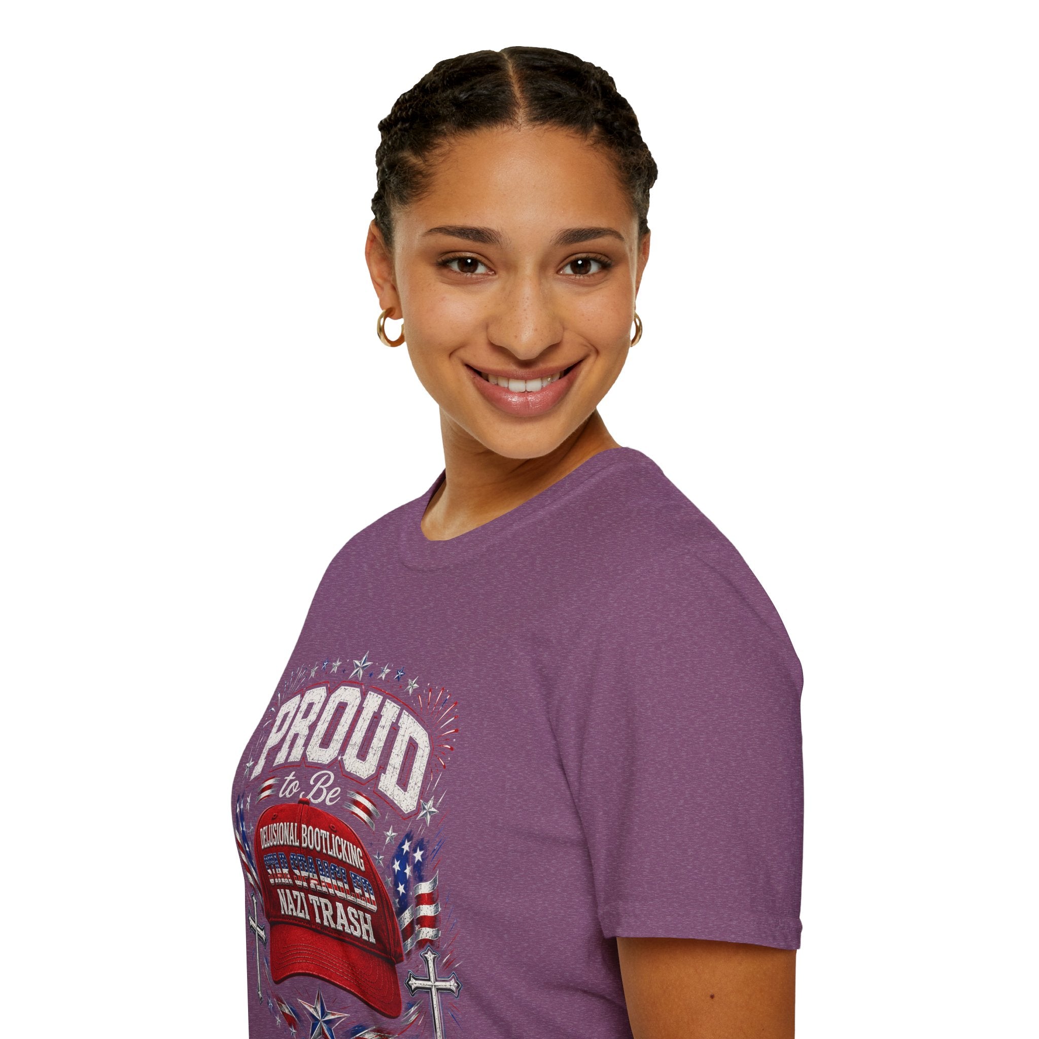Star Spangled Awesome Graphic Tee ("Proud to Be Delusional Bootlicking Nazi Trash")