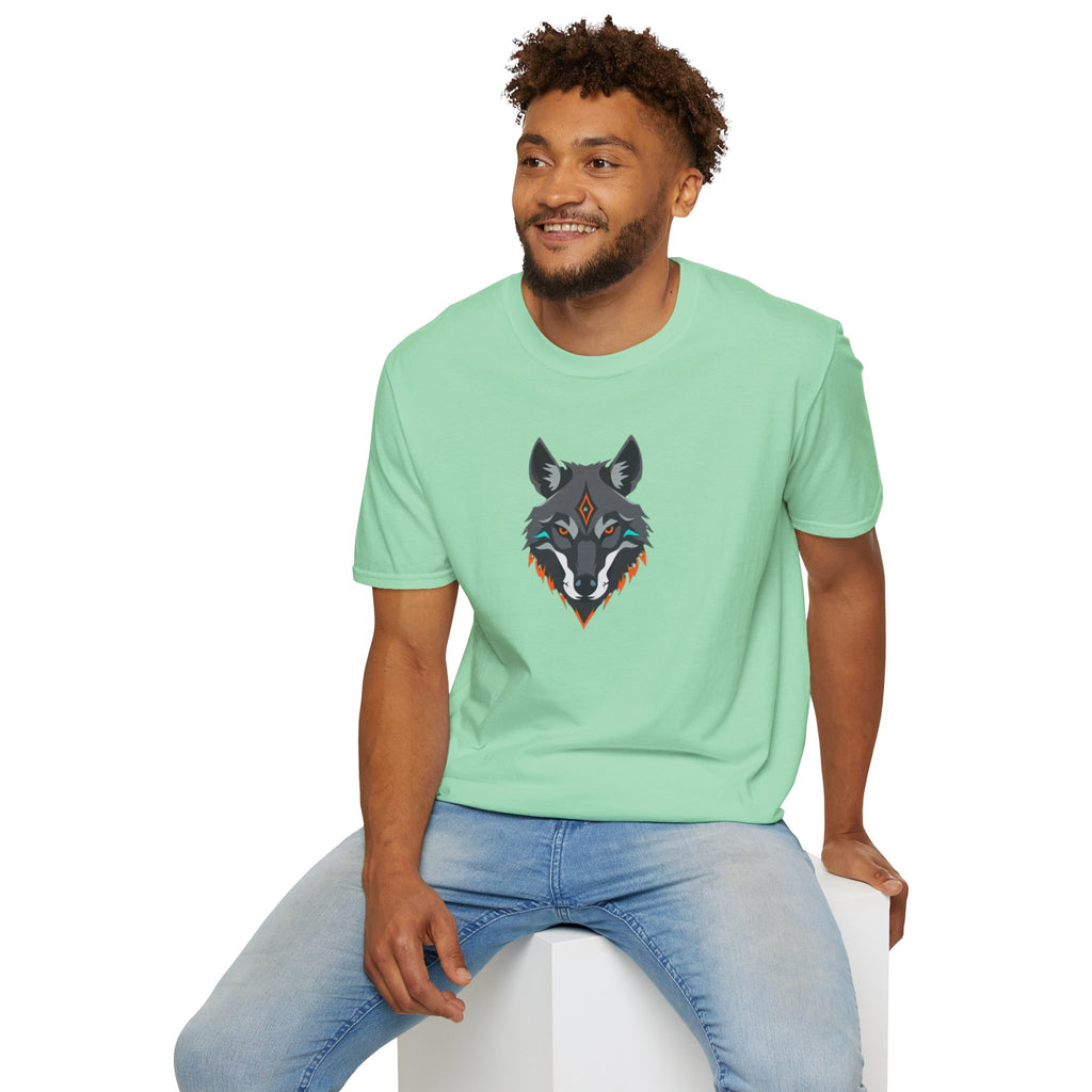 Mystical Wolf Design Unisex Softstyle T-shirt