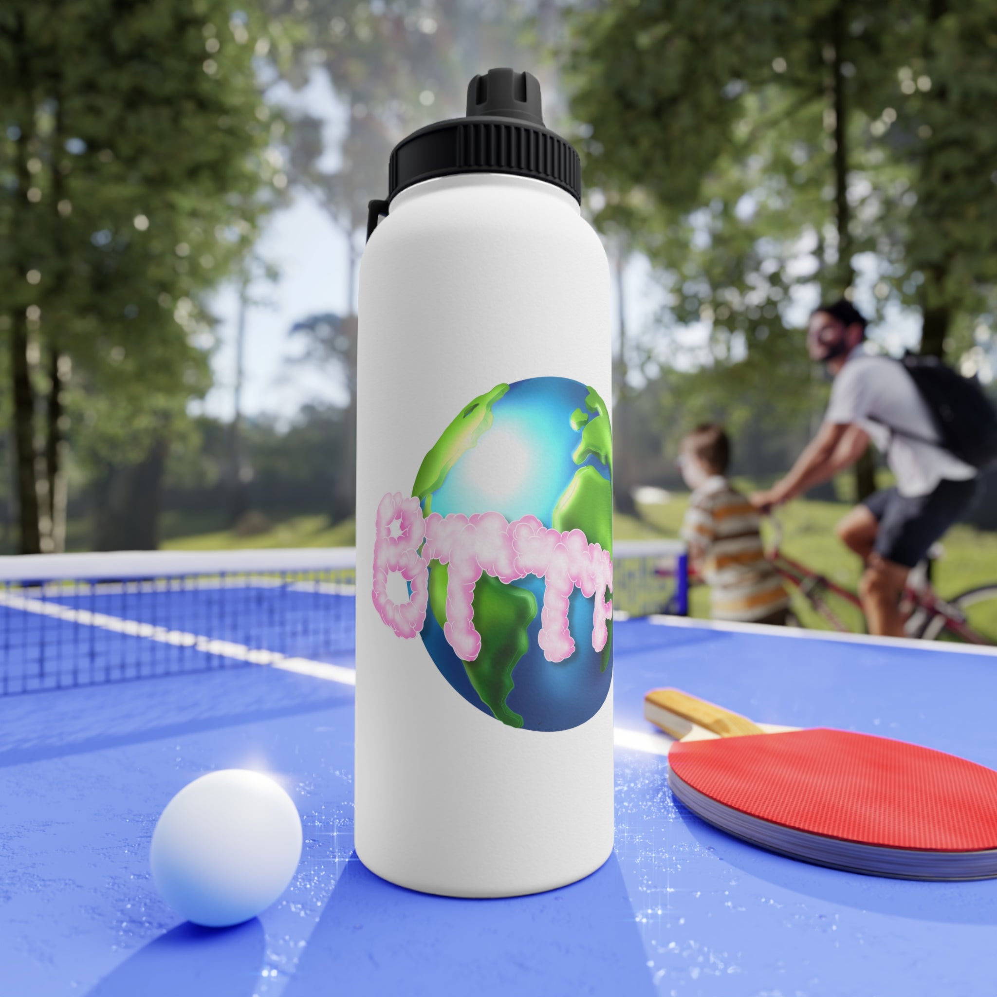 BTTF - Black Trans Travel Fund Logo Stainless Steel Sports Water Bottle