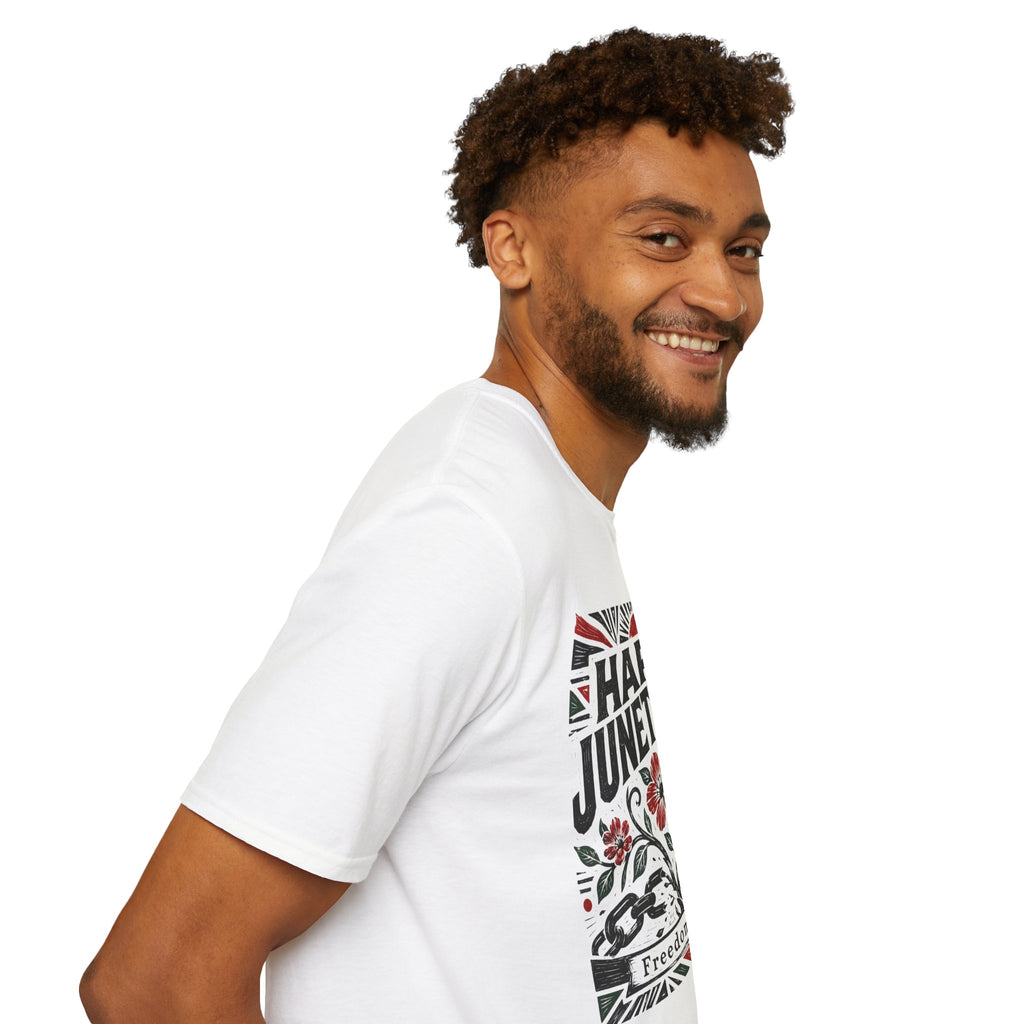 Juneteenth T-Shirt — "Happy Juneteenth" Floral Freedom Tee