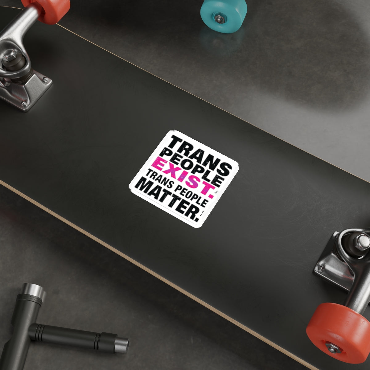 TRANS PEOPLE MATTER Sticker - EqualiTees.Me