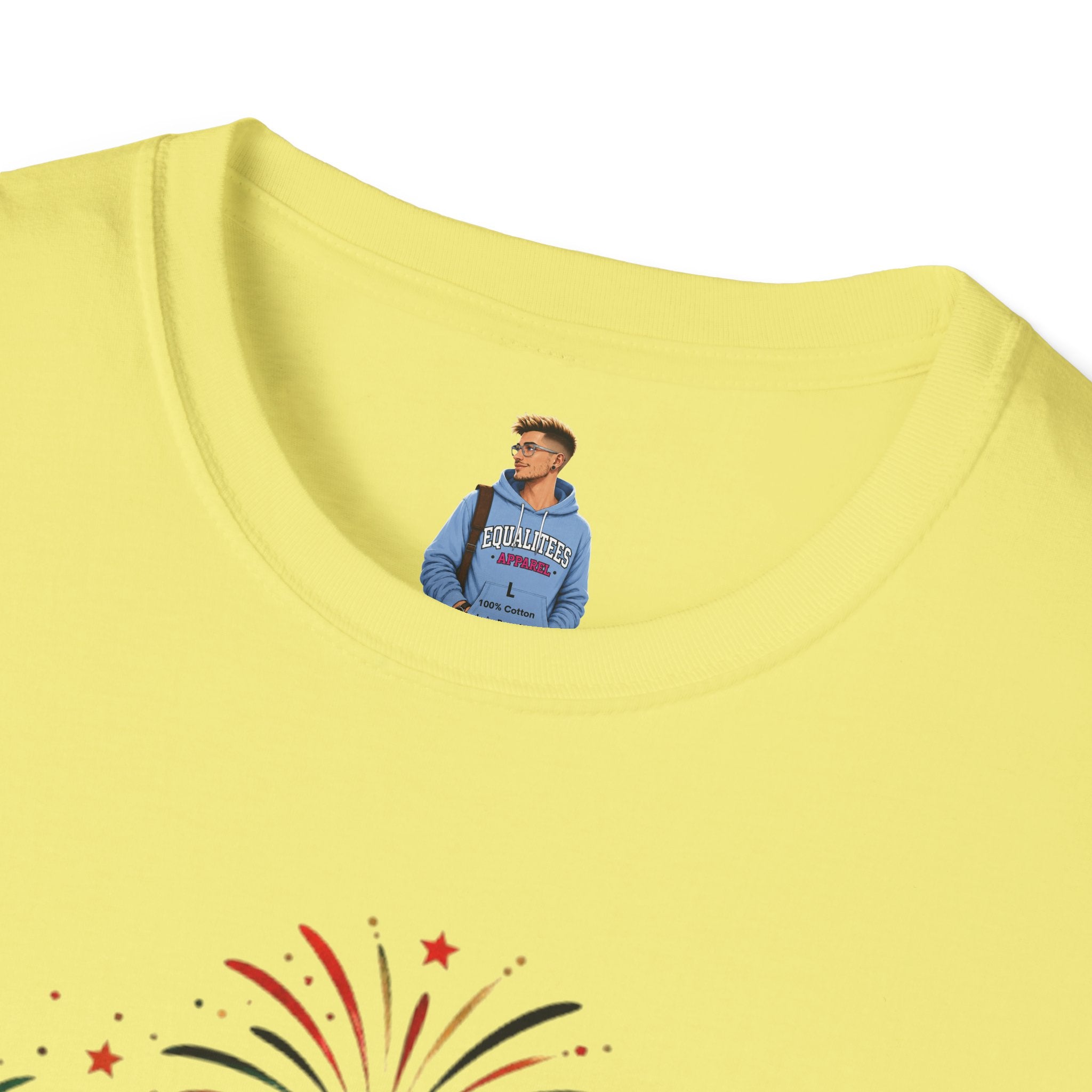Juneteenth T-Shirt - "Happy Juneteenth" Fireworks Celebration Tee