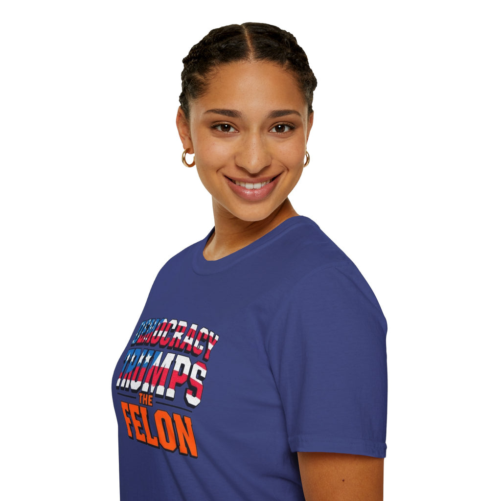 Democracy Trumps the Felon Graphic Tee