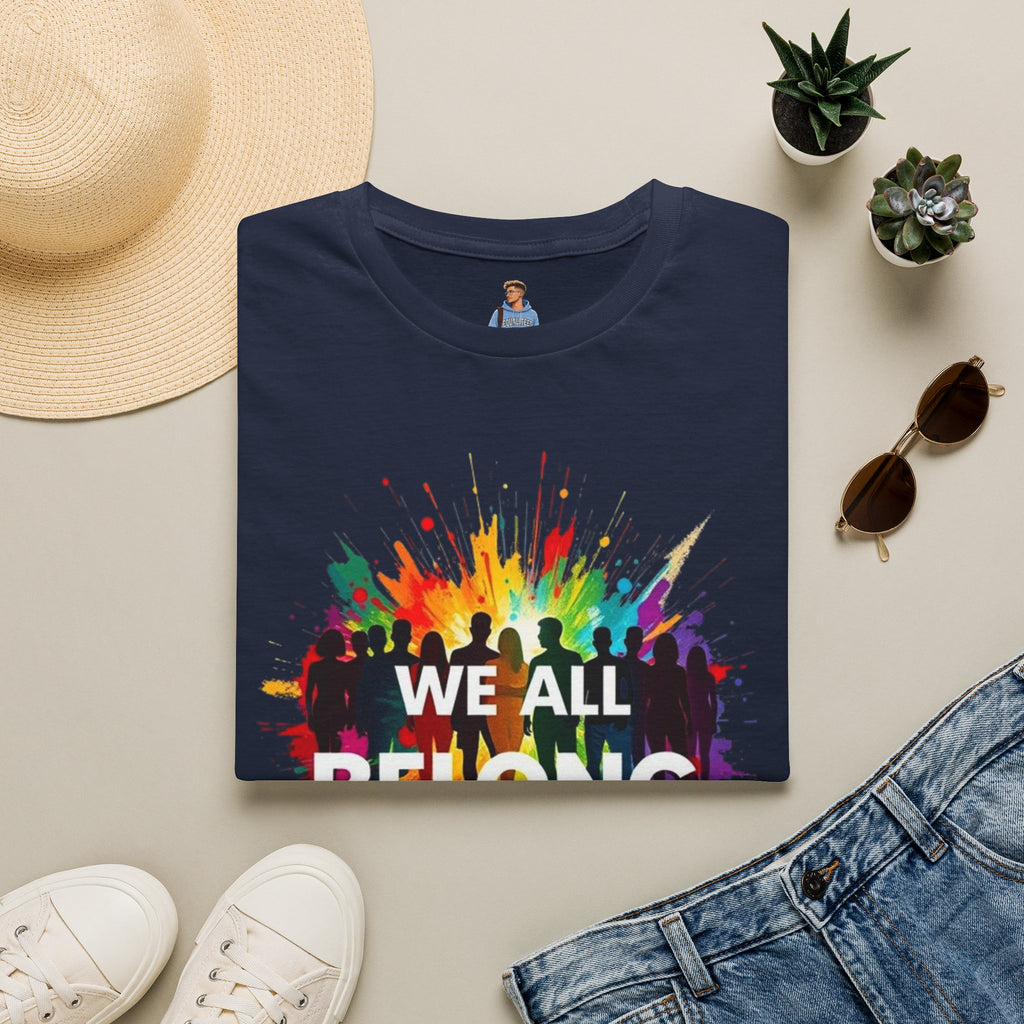 We All Belong Unisex Softstyle T-Shirt - Colorful Pride Tee