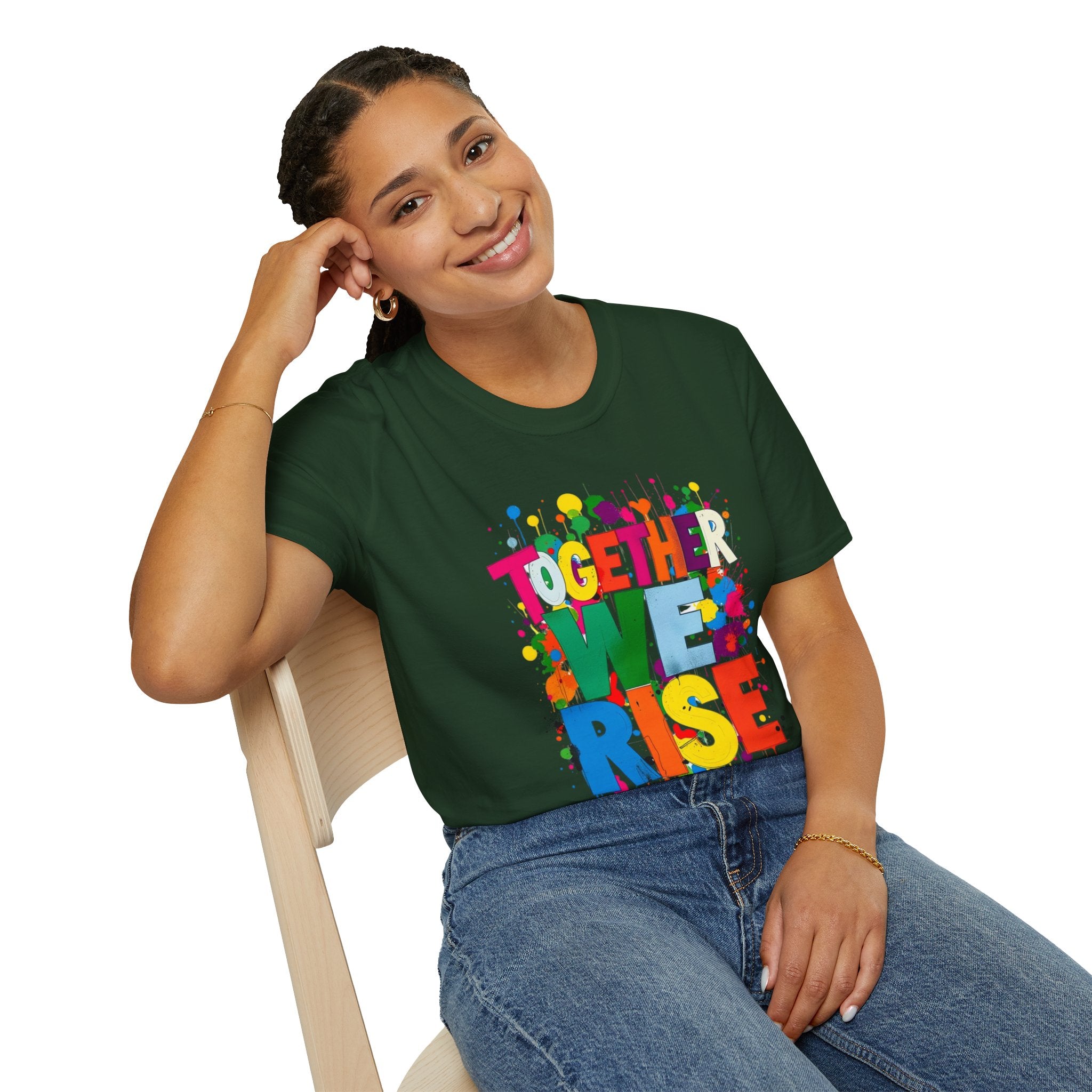 Juntos nos levantamos Camiseta unisex de estilo suave