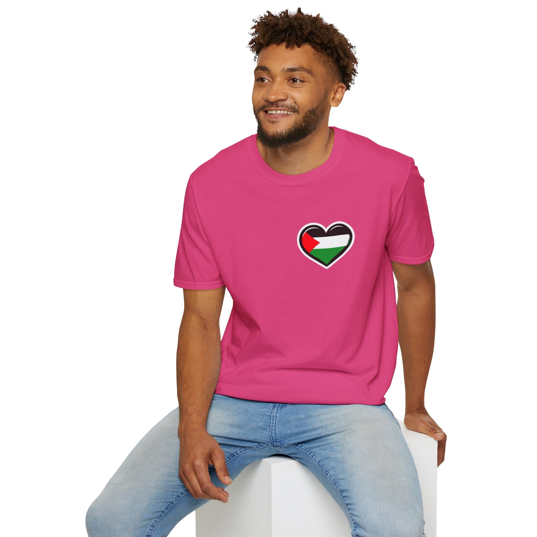Camiseta unisex de estilo suave: "Apoya a Gaza y todos somos Palestina".