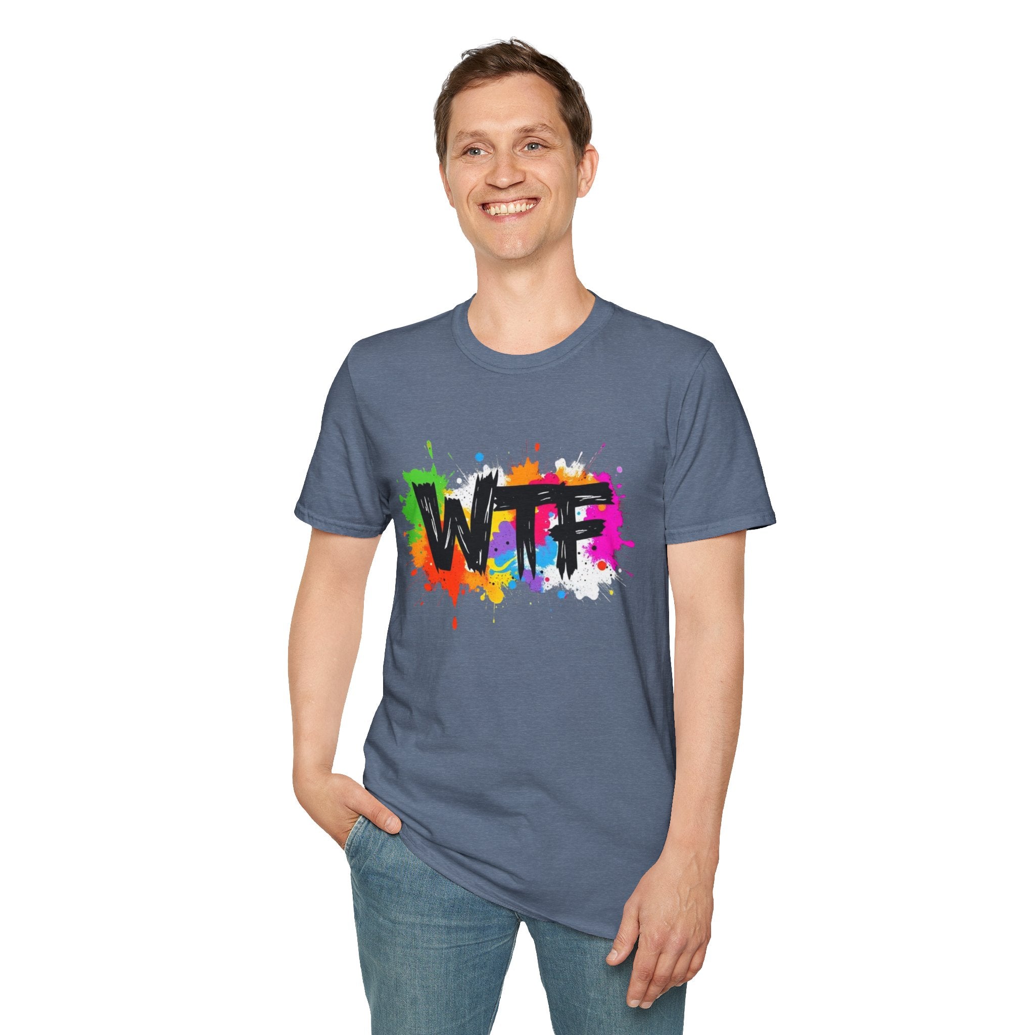 Bold Rainbow WTF Color Splash T-Shirt