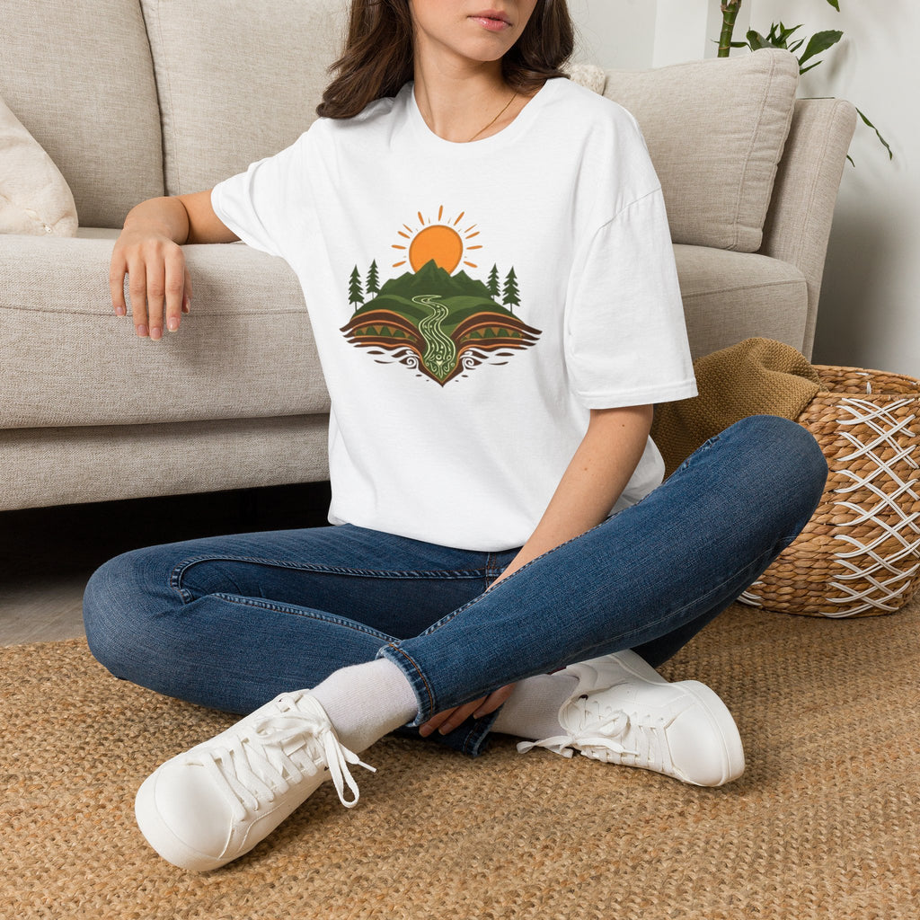 Mountain Scene Unisex Softstyle T-shirt
