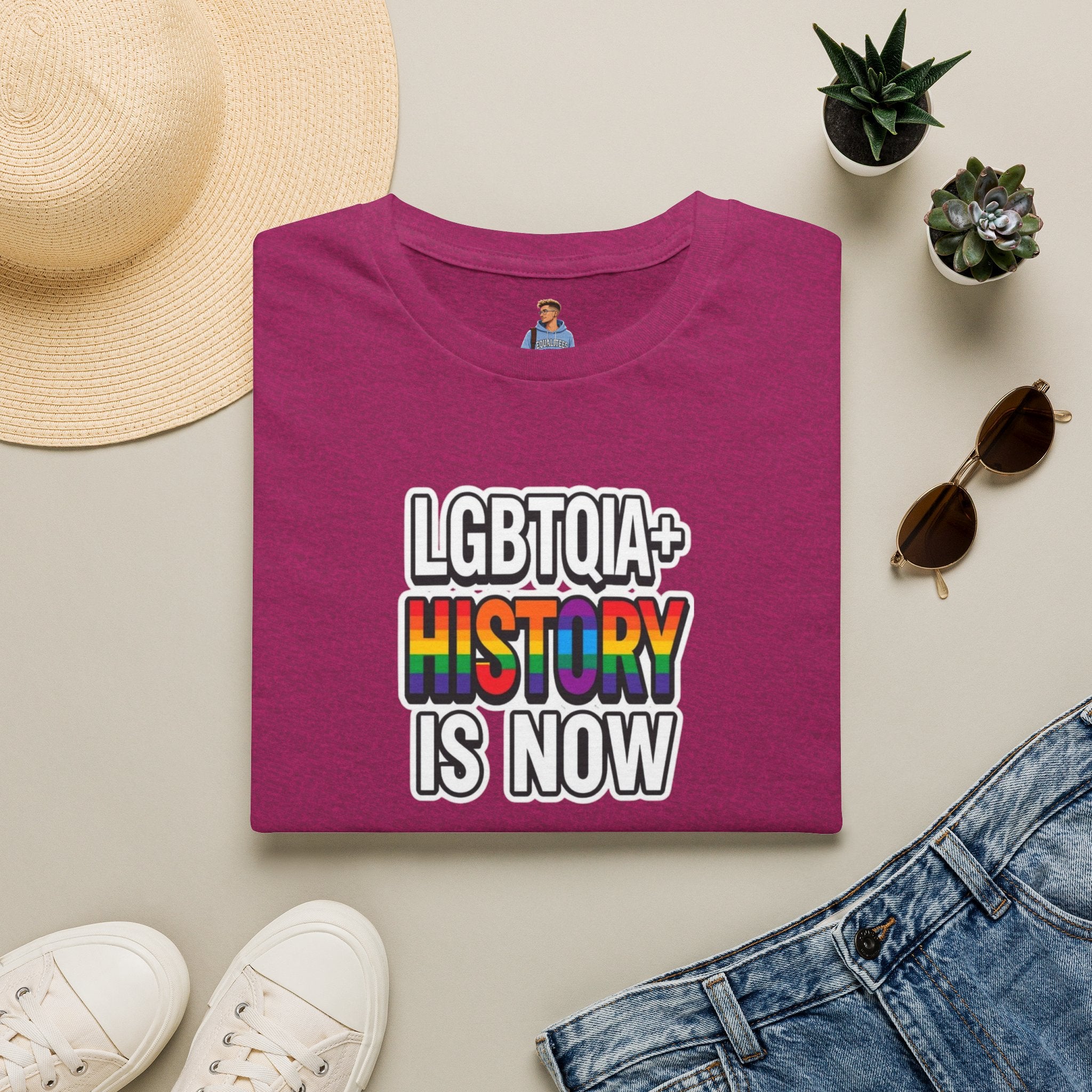 Camiseta unisex de estilo suave con la historia LGBTQIA+ ahora