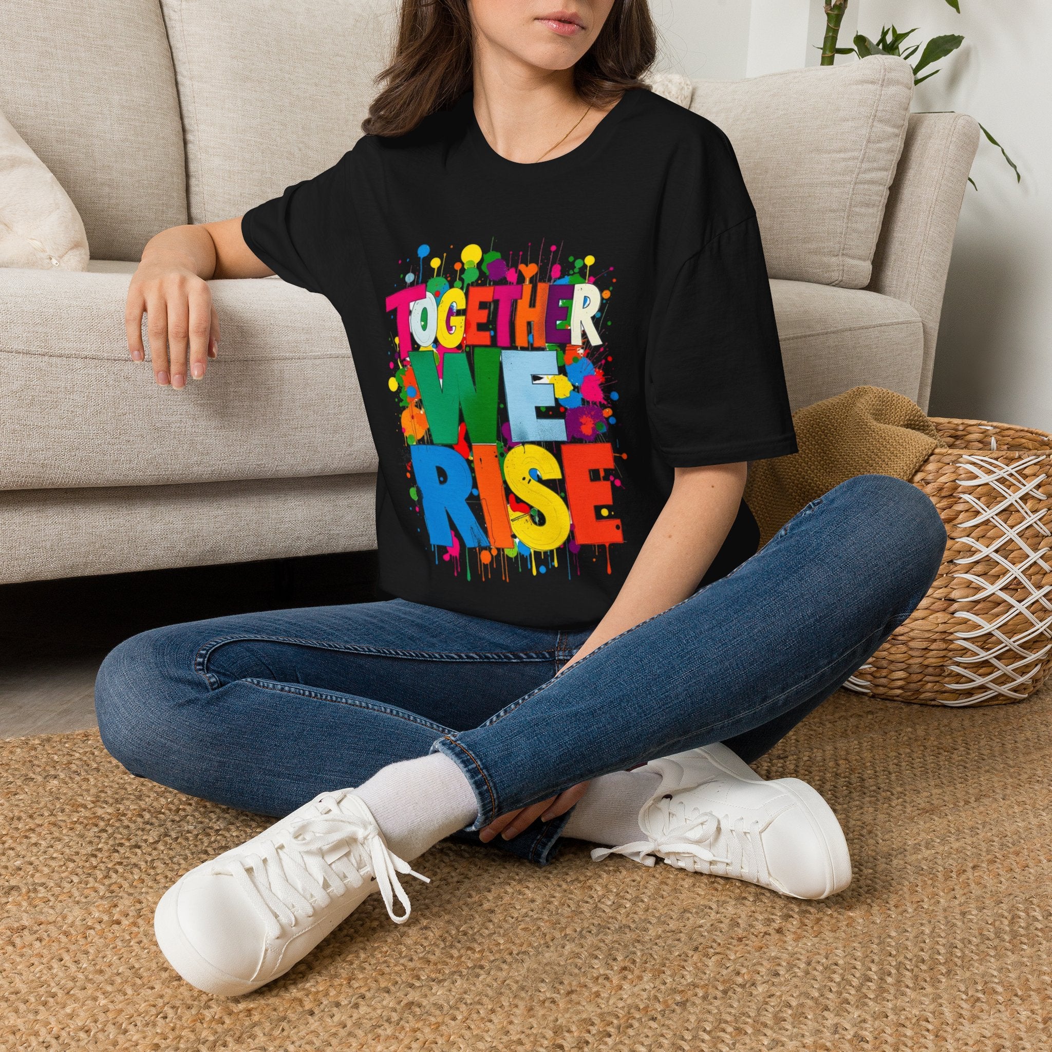 Juntos nos levantamos Camiseta unisex de estilo suave