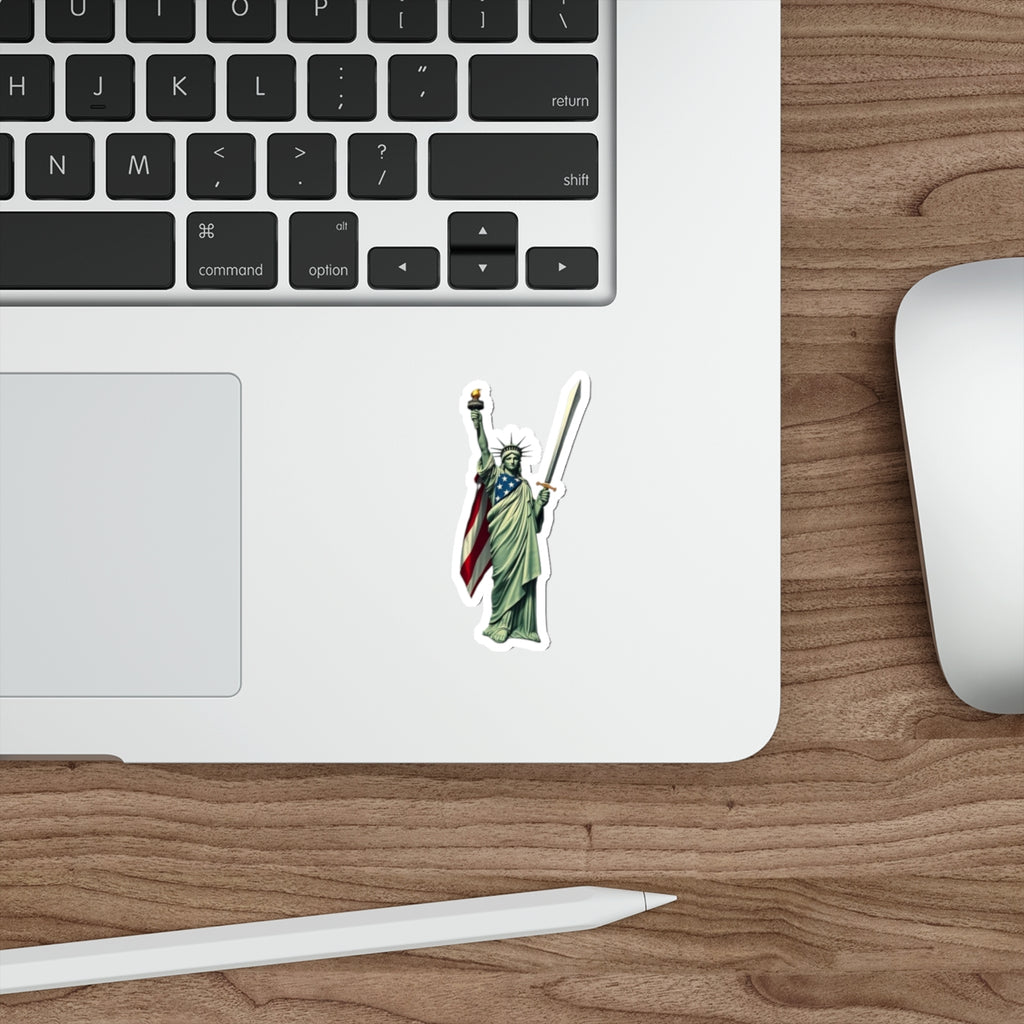 Lady Liberty Defender Die-Cut Sticker - EqualiTees.Me