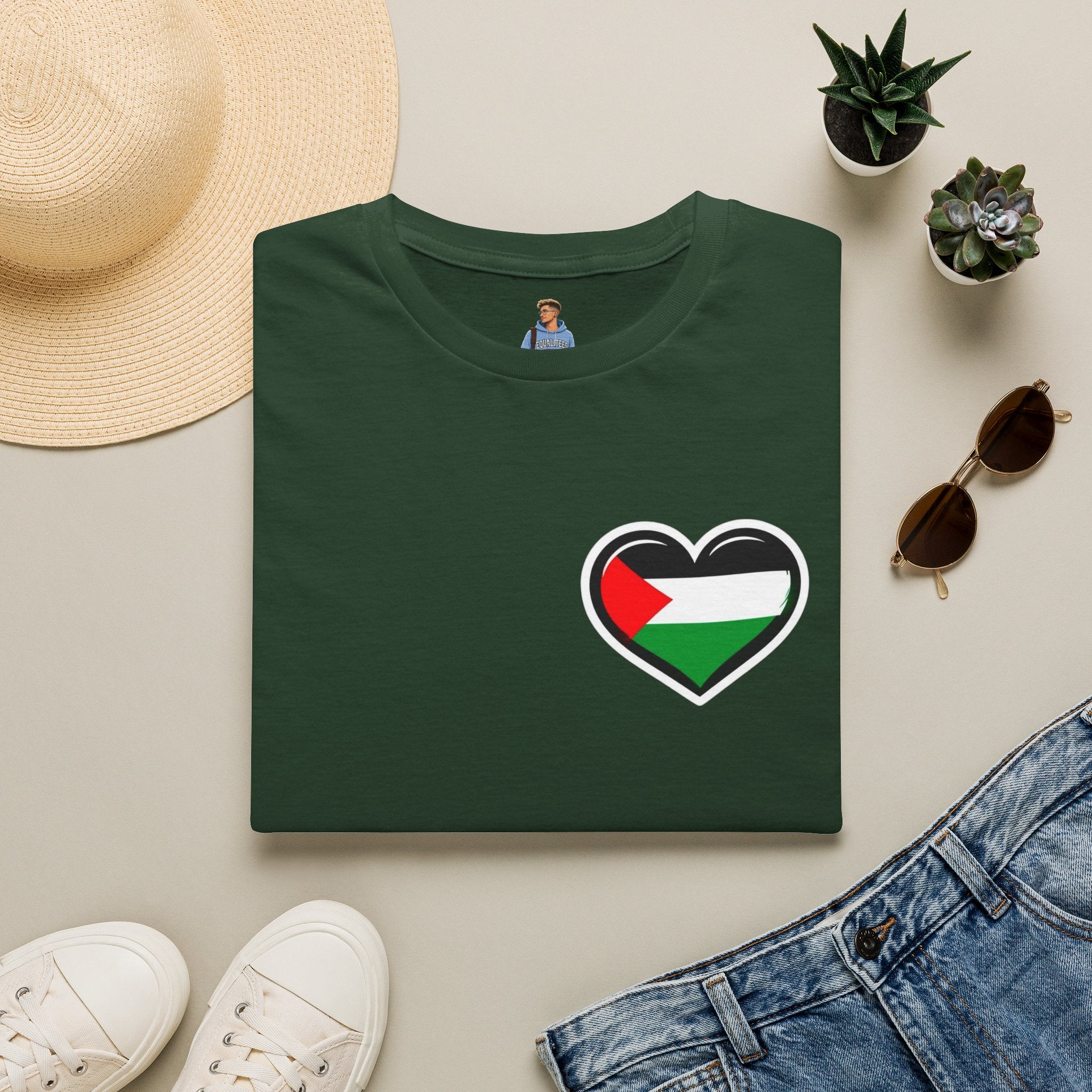 Camiseta unisex de estilo suave: "Apoya a Gaza y todos somos Palestina".