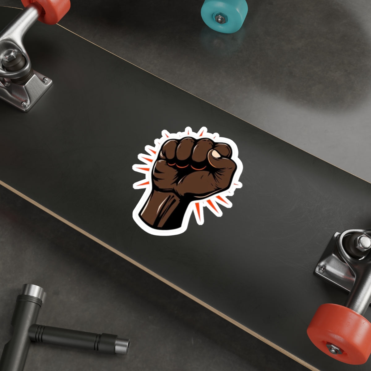 Die-Cut Stickers - Proud Black Solidarity Fist - EqualiTees.Me