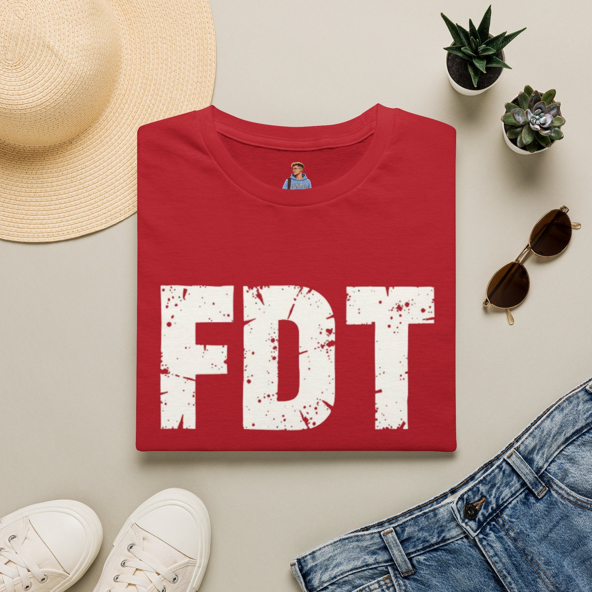 FDT Political Protest Distressed Graphic T-Shirt