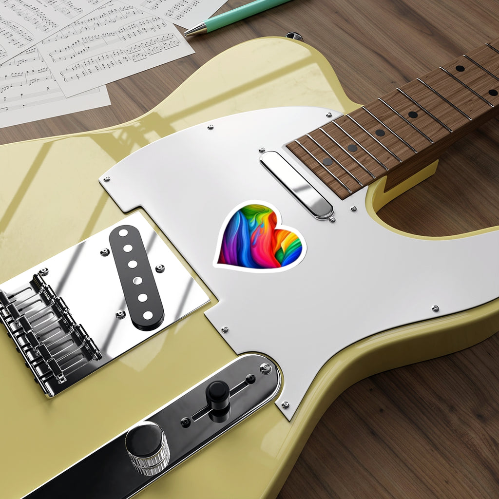 Die-Cut Stickers - Rainbow Heart - EqualiTees.Me