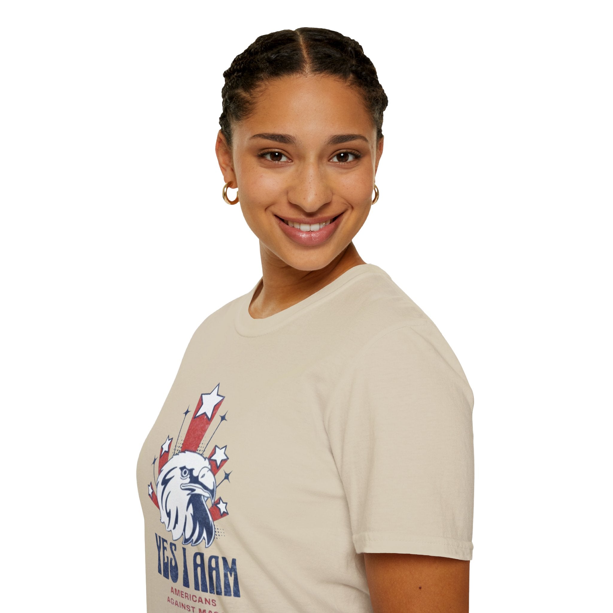 Americans Against MAGA Red Patriots Unisex Softstyle T-Shirt