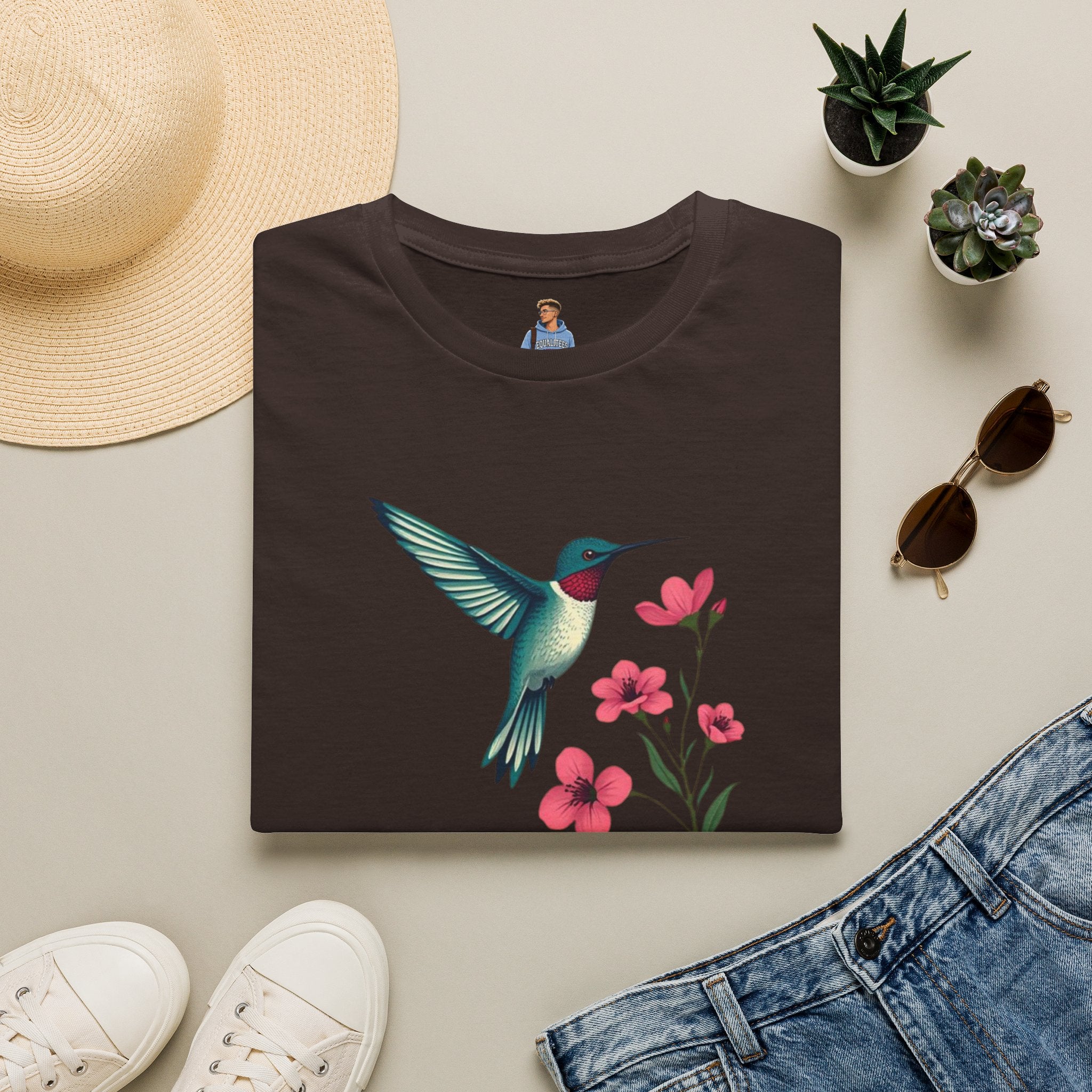 Floral Hummingbird T-Shirt