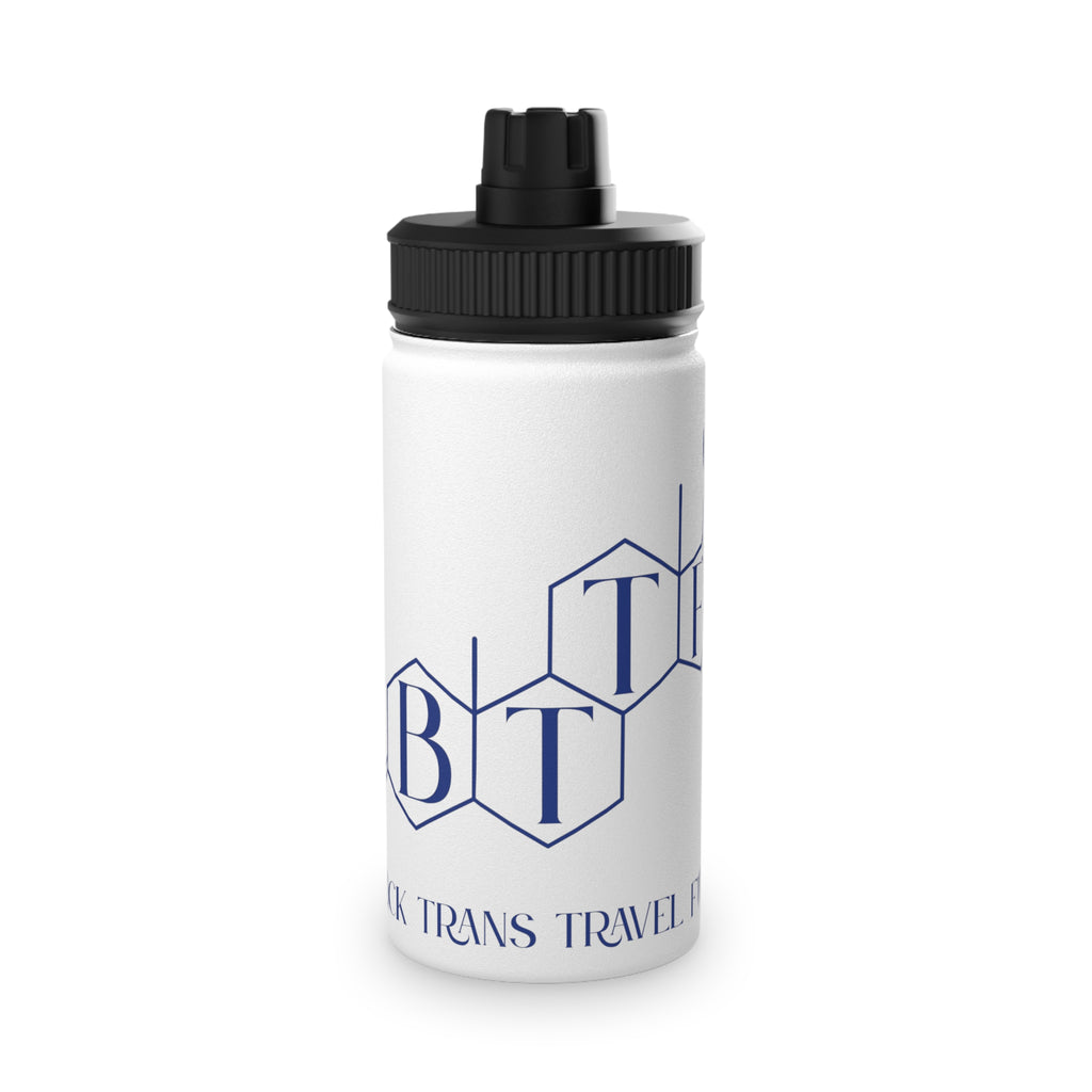 BTTF - Black Trans Travel Fund Logo Stainless Steel Sports Water Bottle