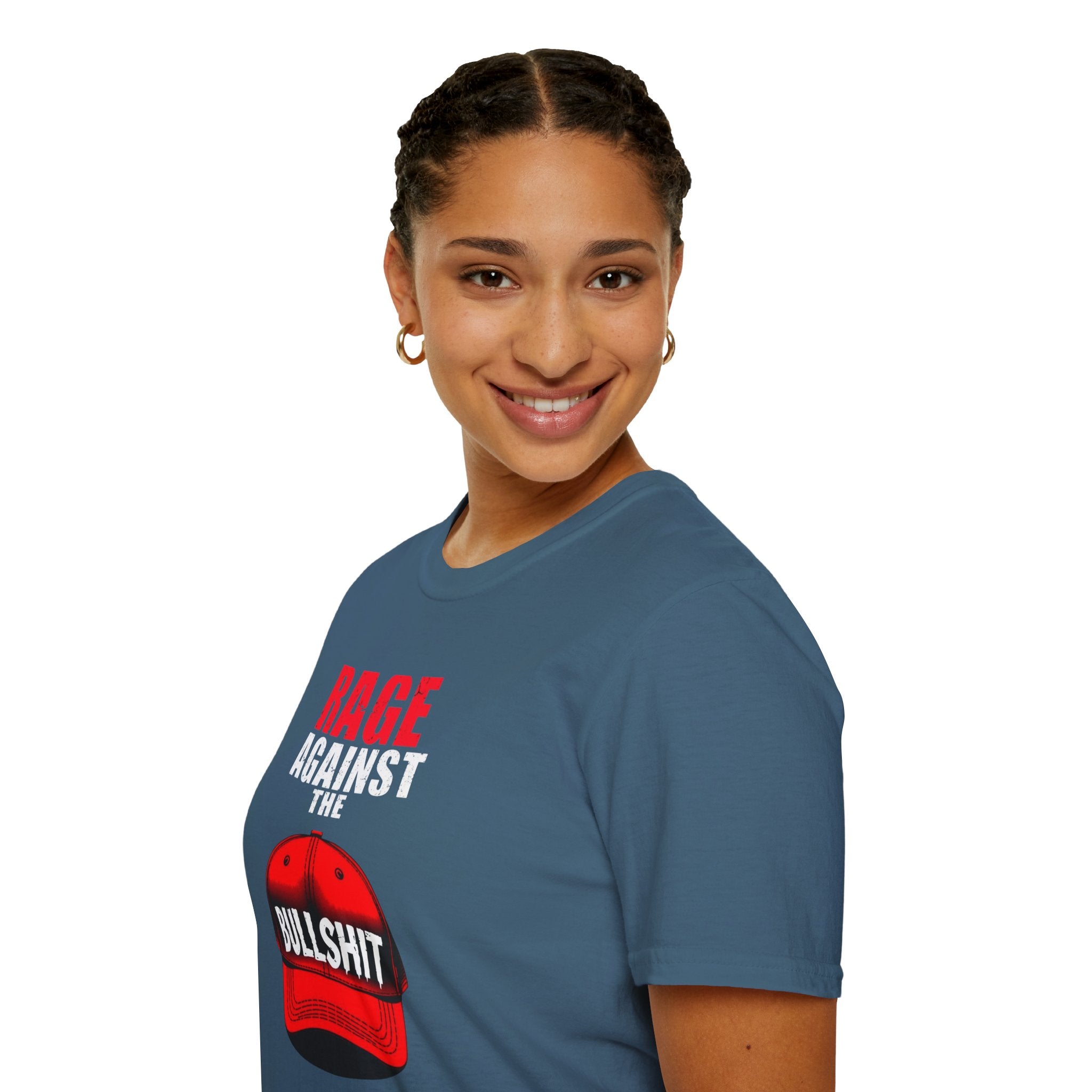 Camiseta unisex Softstyle - Camiseta gráfica "Rage Against the BS"