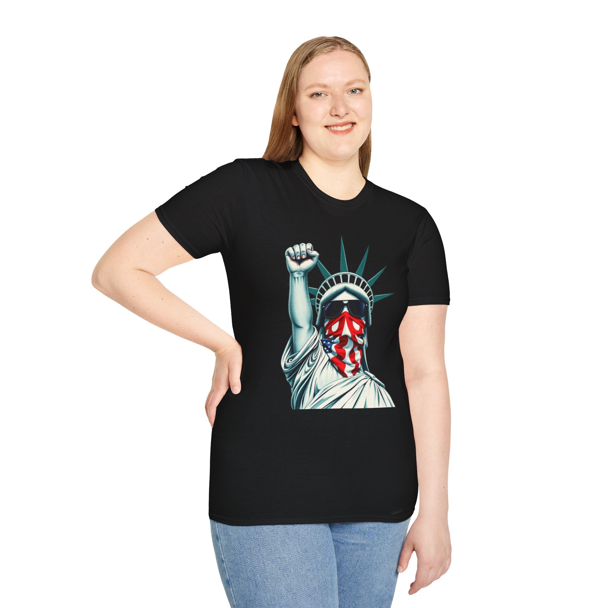 Resist - Patriotic Statue of Liberty T-Shirt - Unisex Softstyle Tee