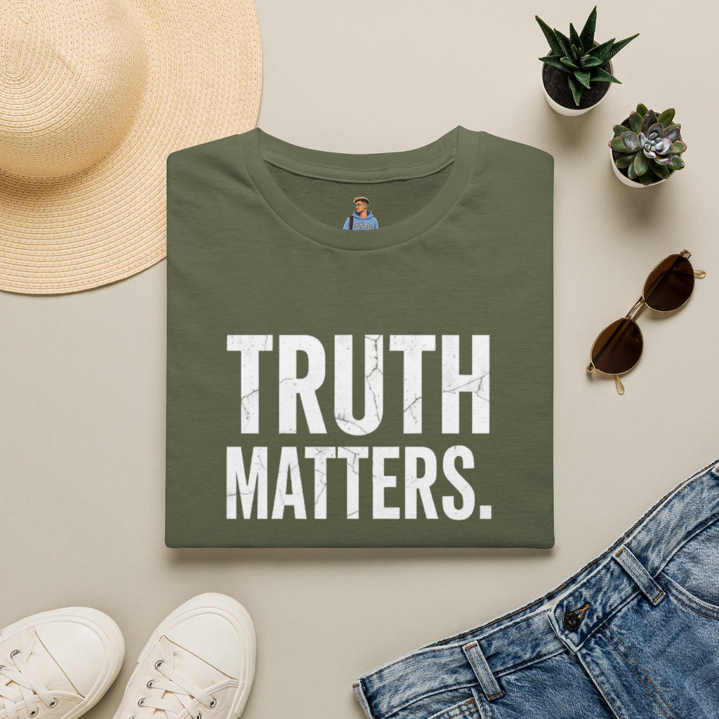 Camiseta unisex de estilo suave: camiseta con el lema "La verdad importa", ideal para activistas y uso diario.