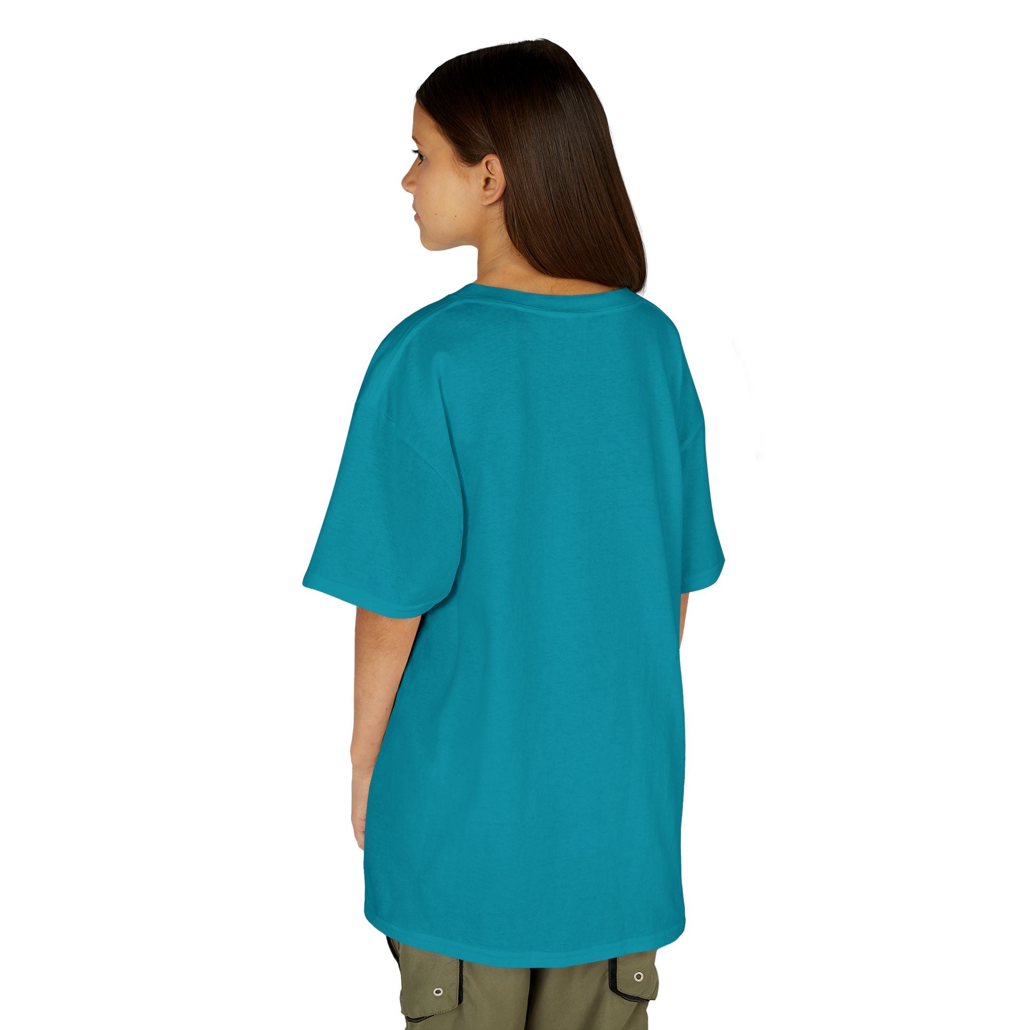Camiseta de algodón grueso para niños con tigre fractal colorido