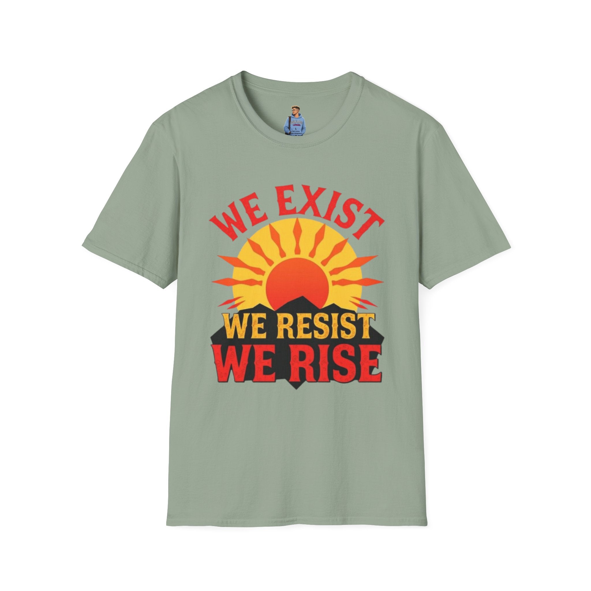 Unisex Softstyle T-Shirt, We Exist We Resist We Rise