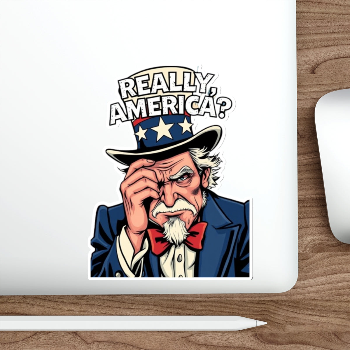 Die-Cut Stickers - Embarrassed Uncle Sam - EqualiTees.Me