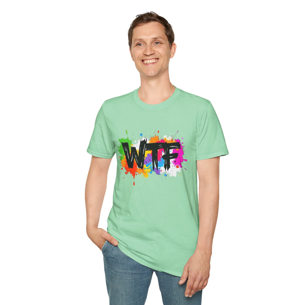 Bold Rainbow WTF Color Splash T-Shirt