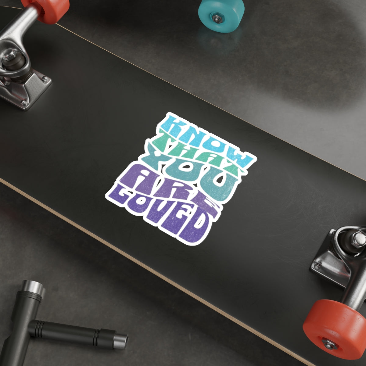Die-Cut Stickers - Know That You Are Loved Wavy Design - EqualiTees.Me
