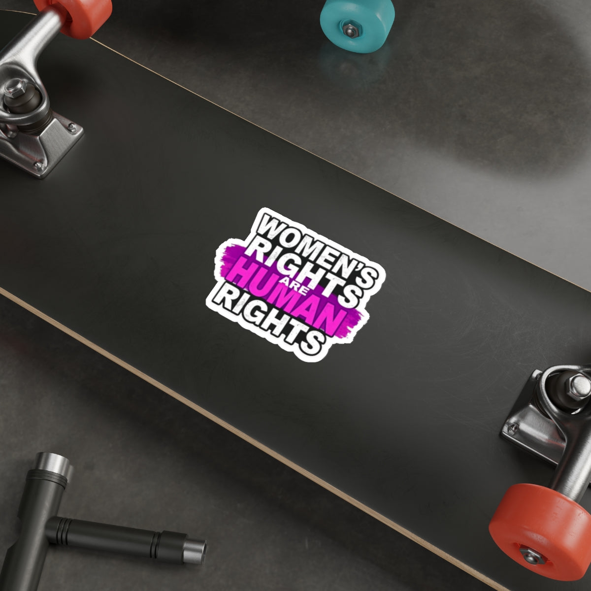Die-Cut Stickers - WOMEN'S RIGHTS ARE HUMAN RIGHTS - EqualiTees.Me