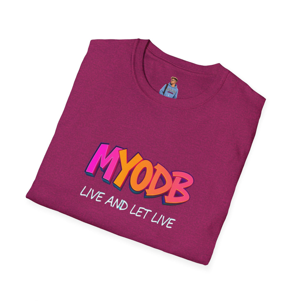 Camiseta MYODB "Vive y deja vivir" | Camiseta unisex de estilo suave | Ropa informal