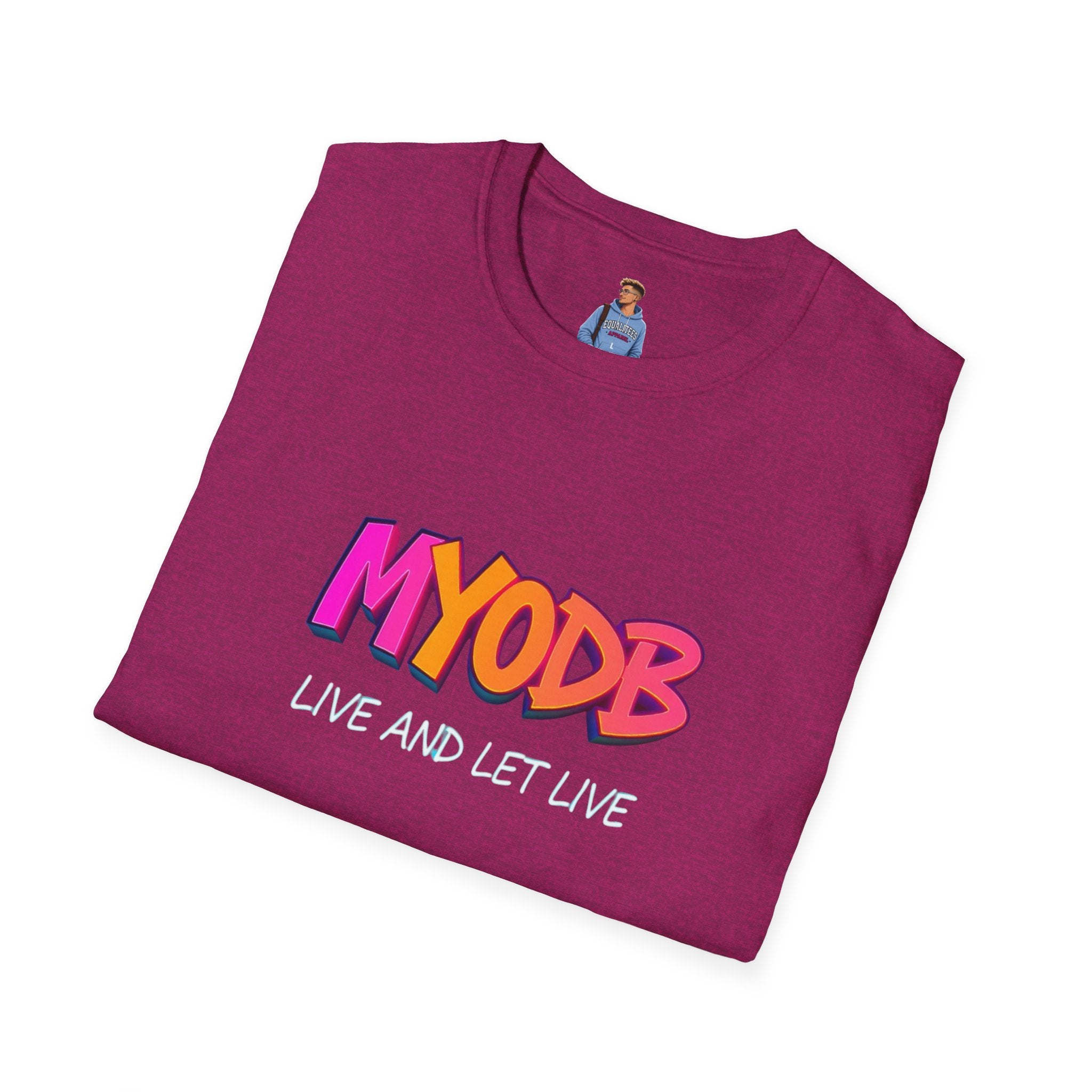 Camiseta MYODB "Vive y deja vivir" | Camiseta unisex de estilo suave | Ropa informal
