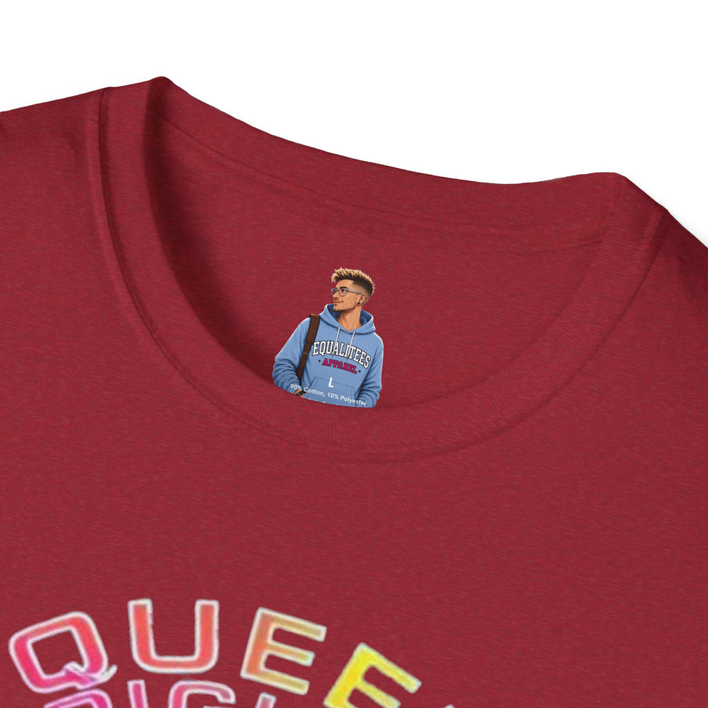 Unisex Softstyle T-Shirt - Queer Rights Are Human Rights Statement Tee