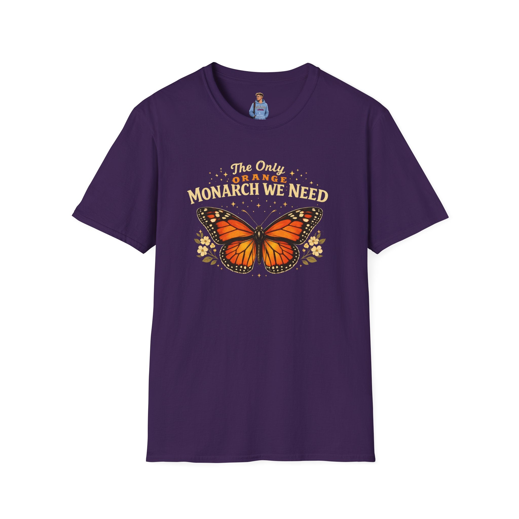 Monarch Butterfly T-Shirt — "The Only Orange Monarch We Need" No Kings Tee