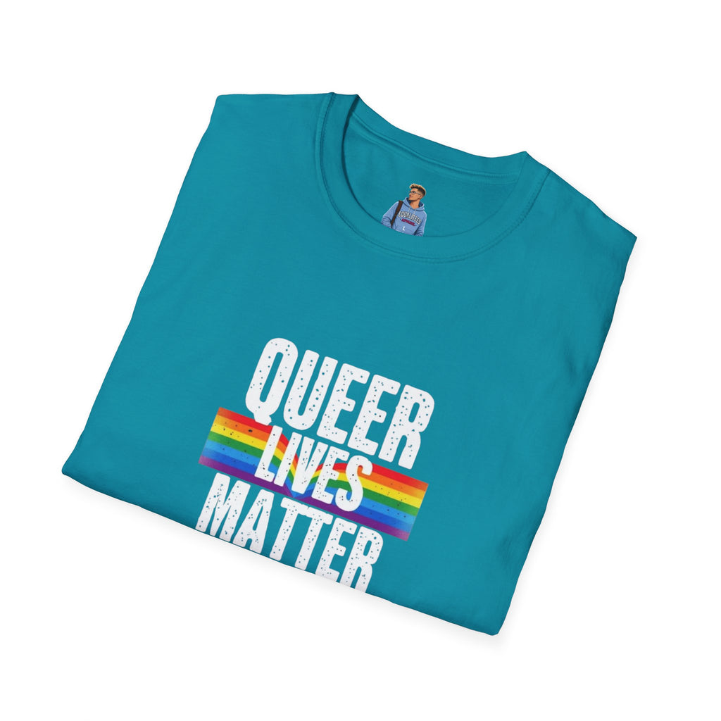 Camiseta unisex de estilo suave "Queer Lives Matter" - Apoya los derechos LGBTQ+