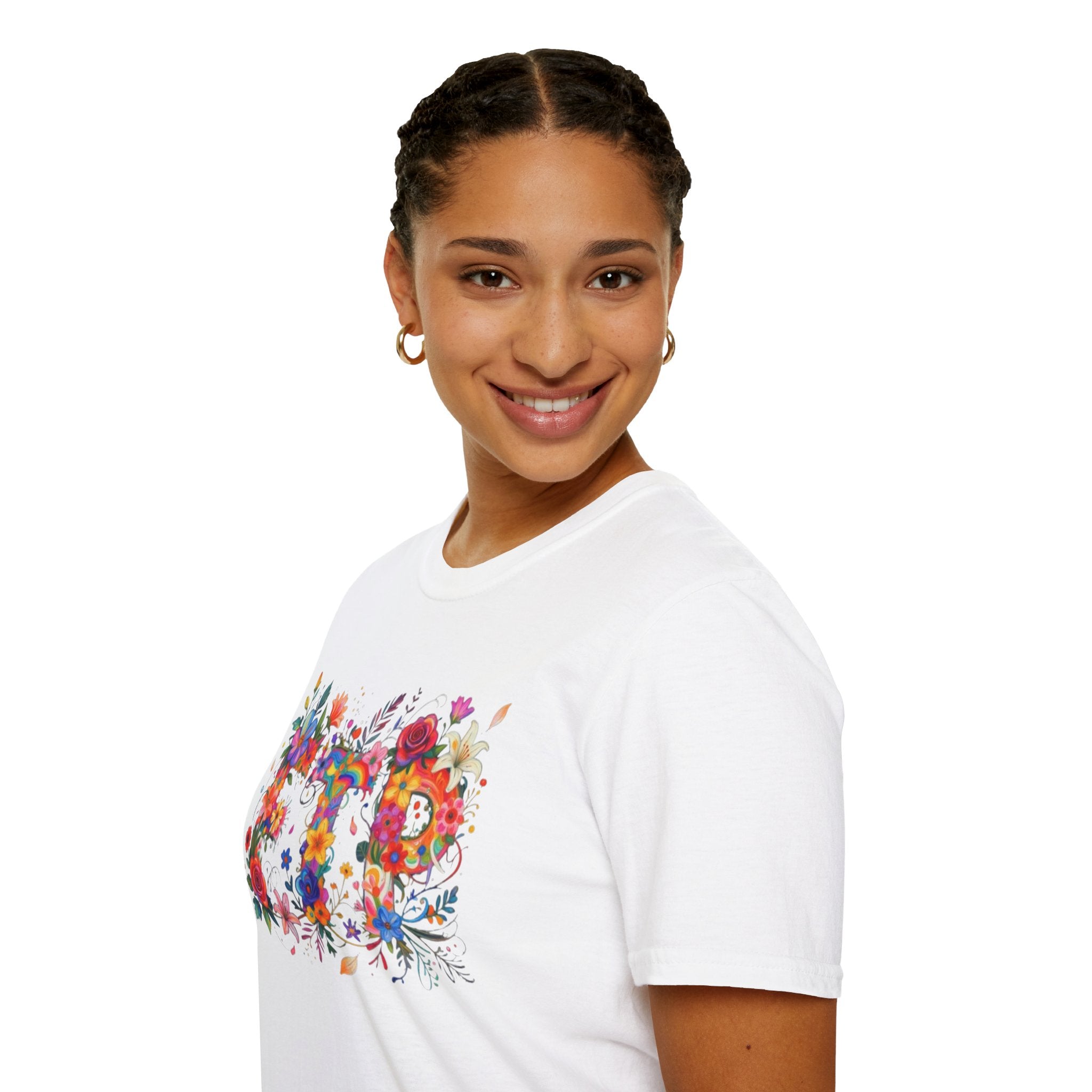 Floral 'FTP' Graphic T-Shirt