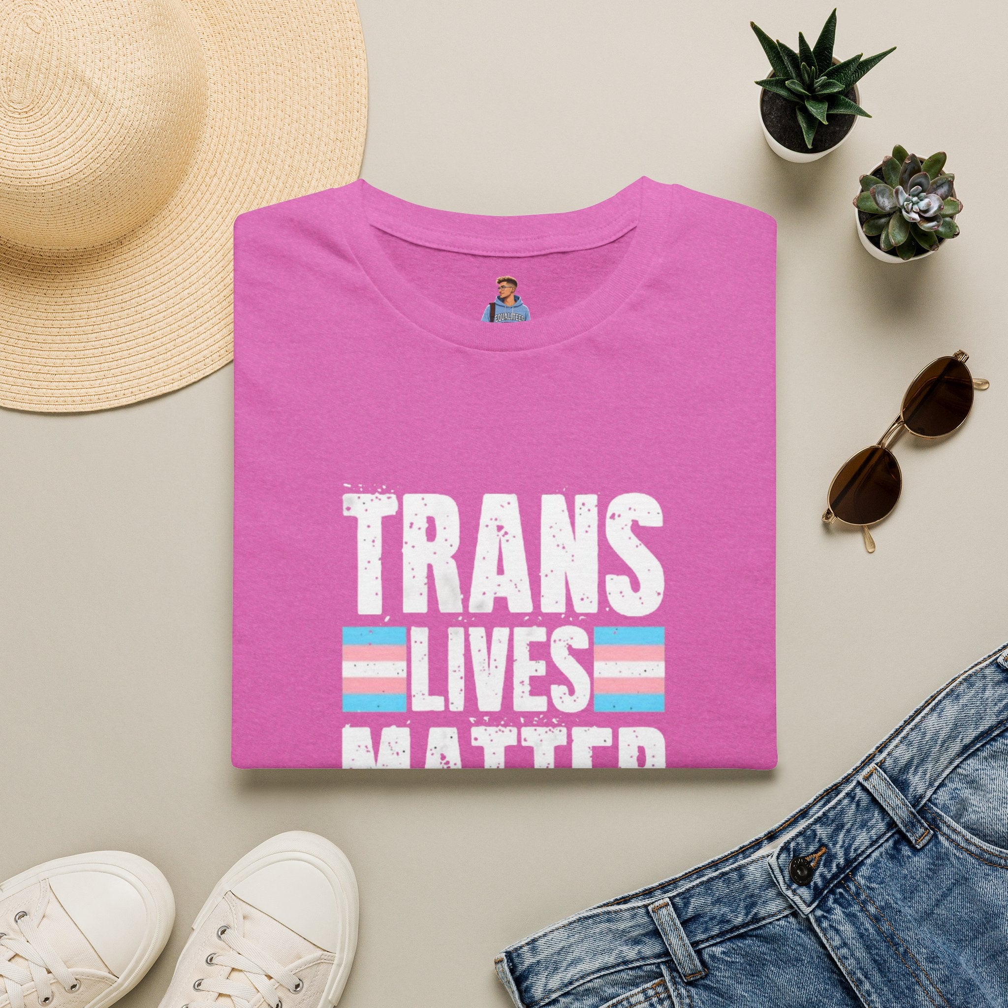 Trans Lives Matter Unisex Softstyle T-Shirt - Support LGBTQ+ Rights
