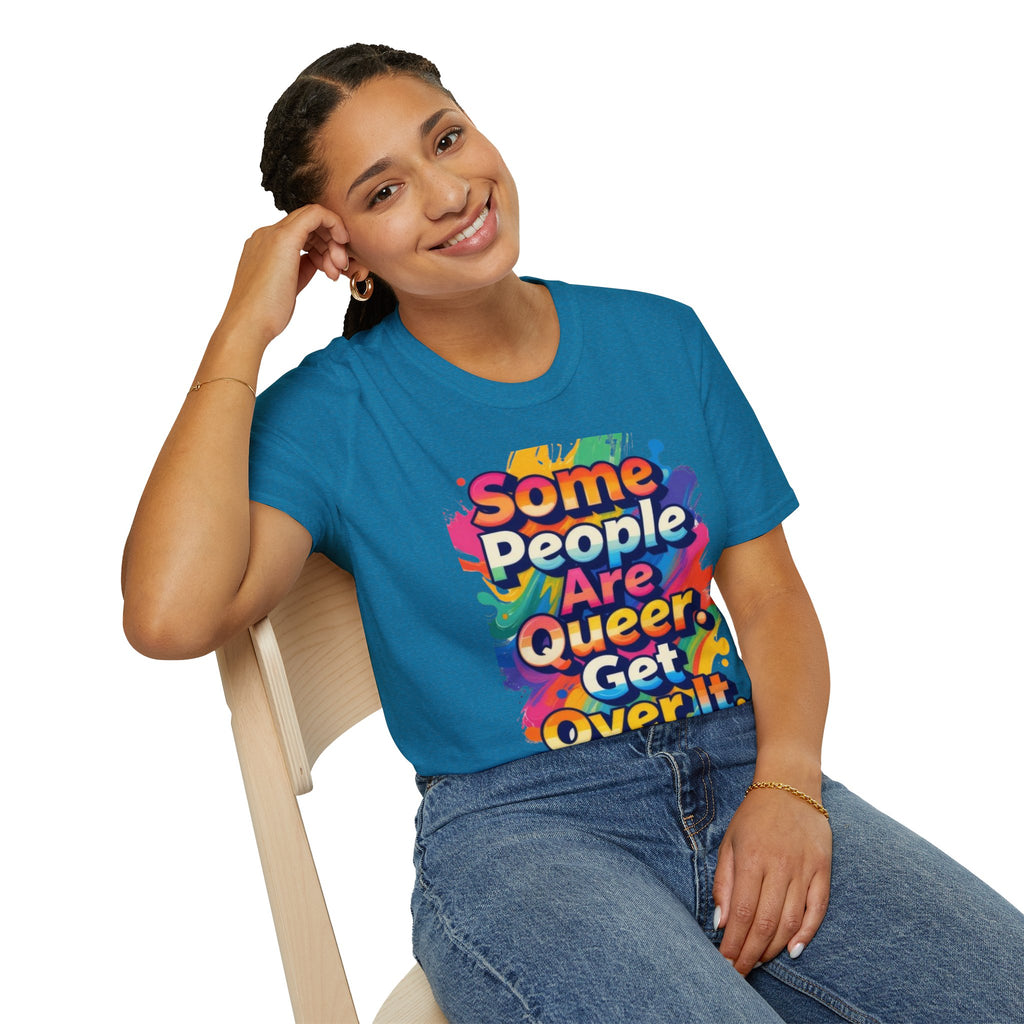 Some People Are Queer T-Shirt Rainbow Graphic