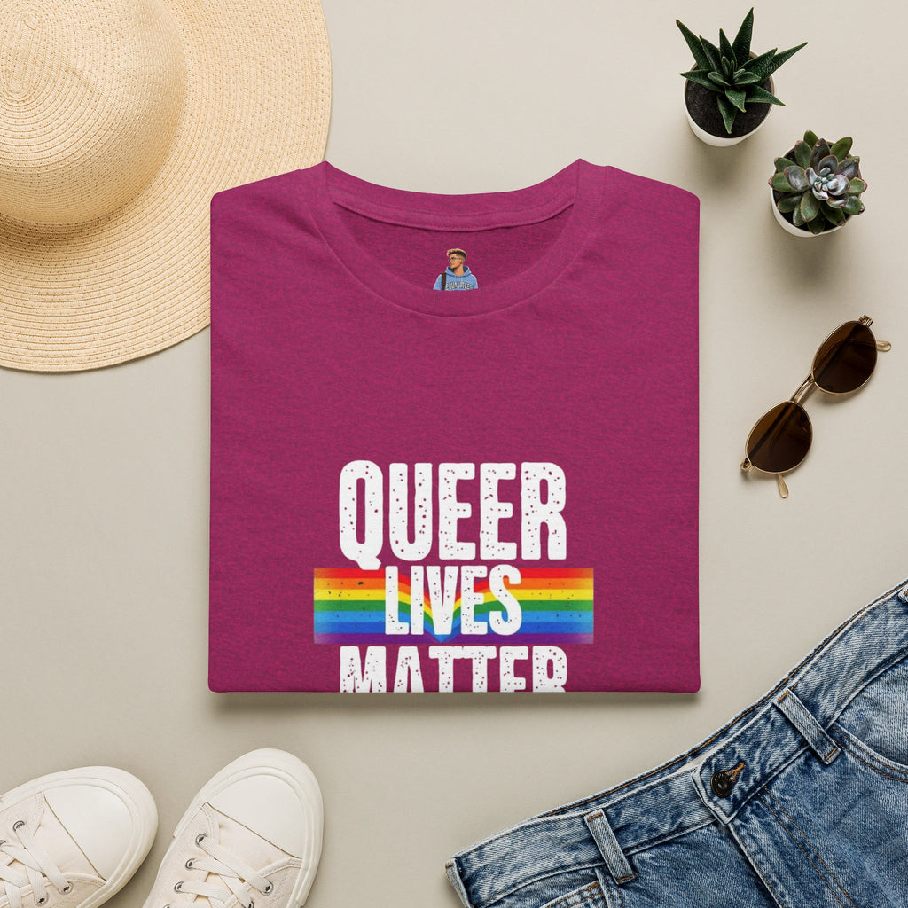 Camiseta unisex de estilo suave "Queer Lives Matter" - Apoya los derechos LGBTQ+