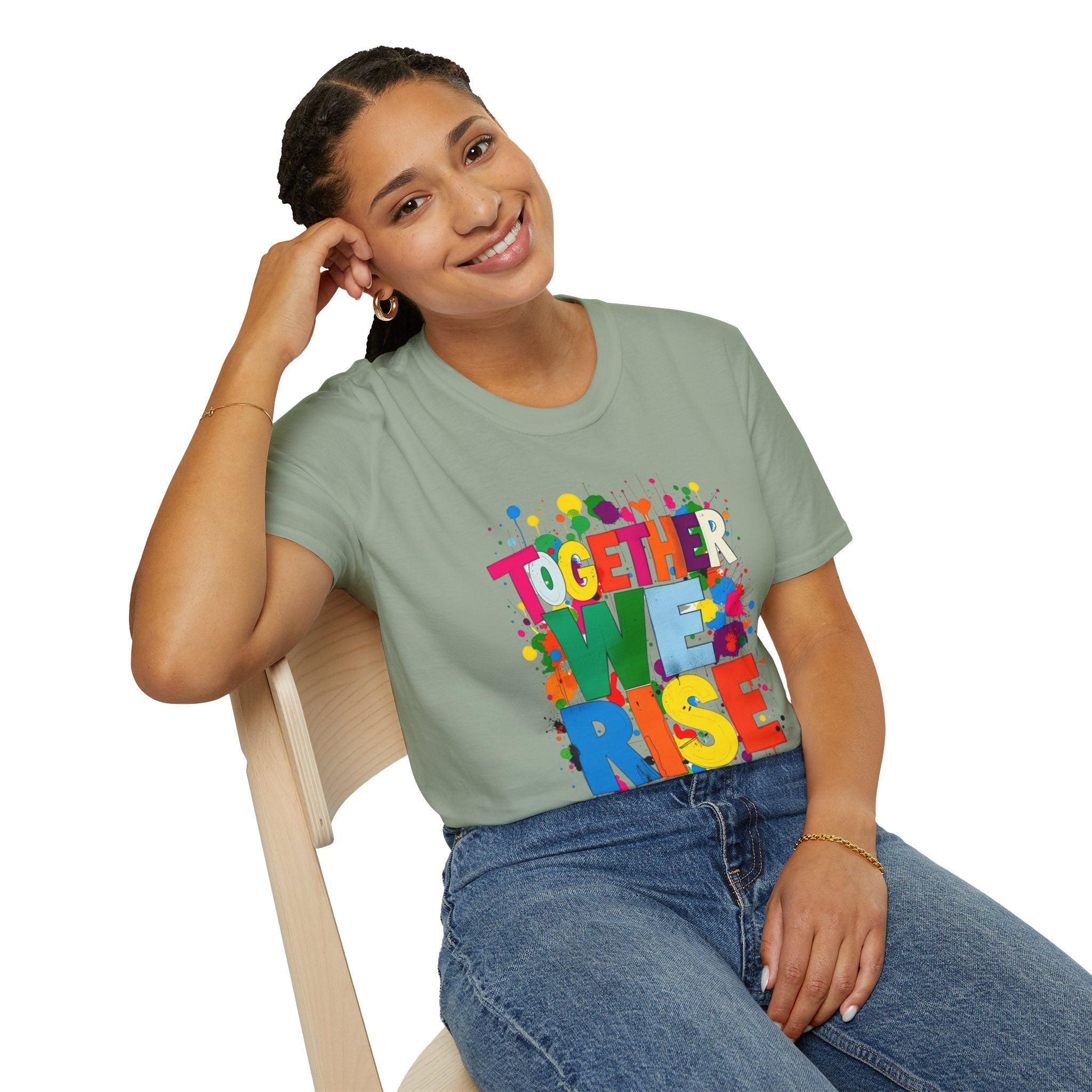 Juntos nos levantamos Camiseta unisex de estilo suave